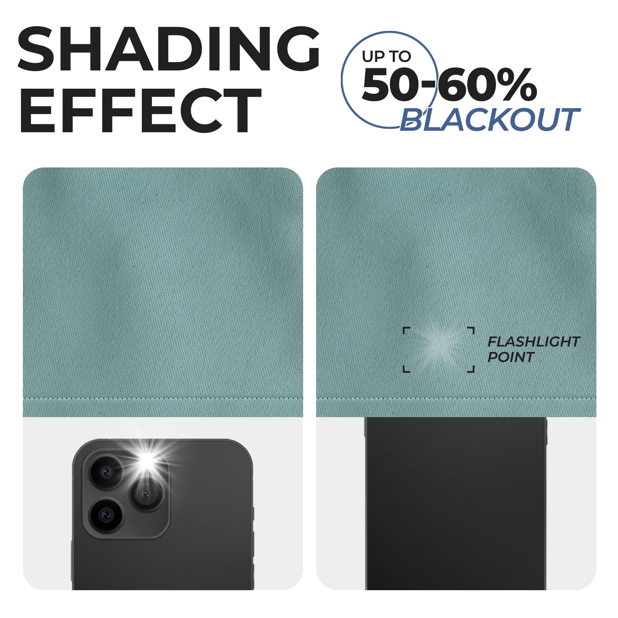 Solid Machine Washable Room Darkening Blackout Curtains, Set of 2 - Blue Nile Mills