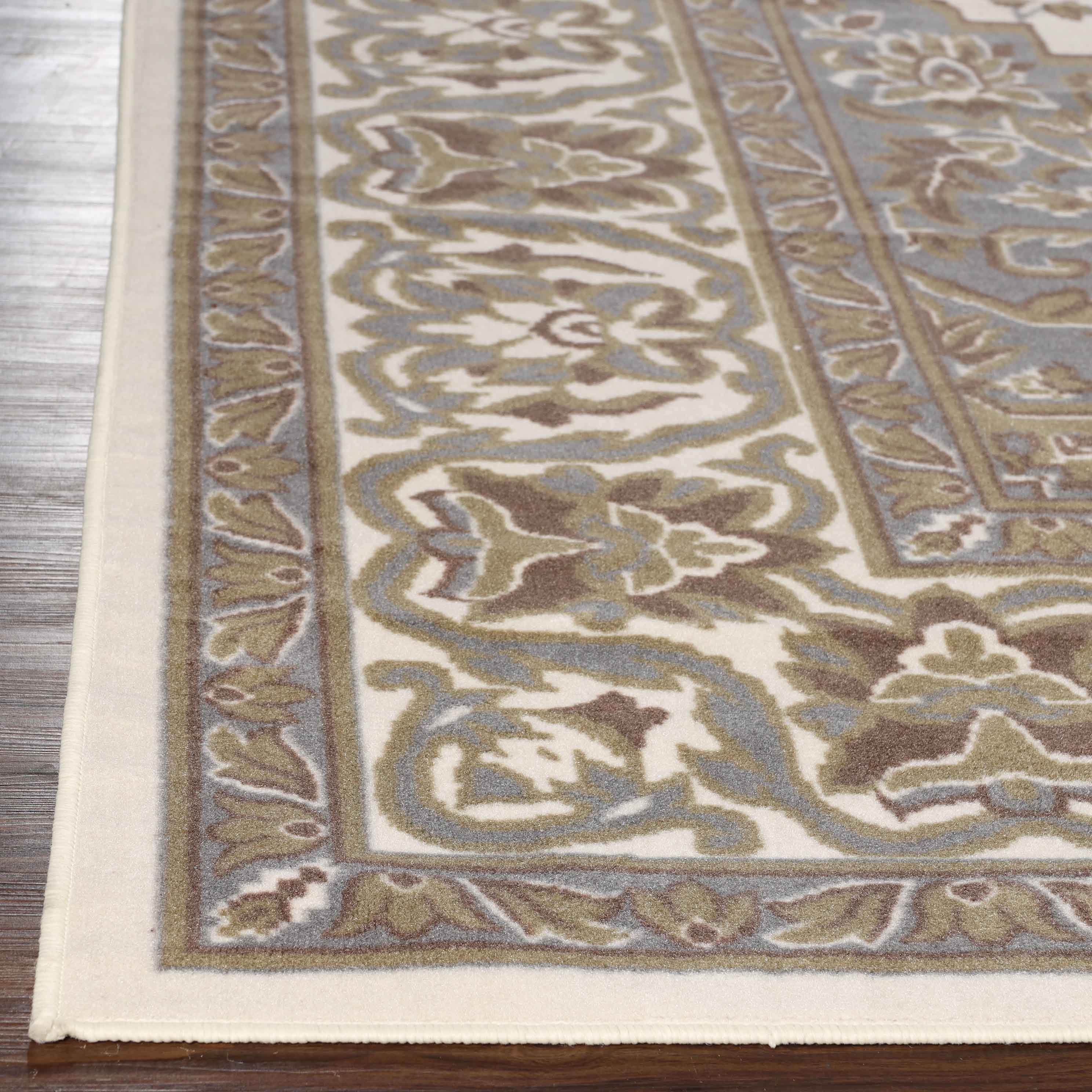 Glendale Traditional Floral Medallion Indoor Area Rug or Runner - Blue Nile Mills
