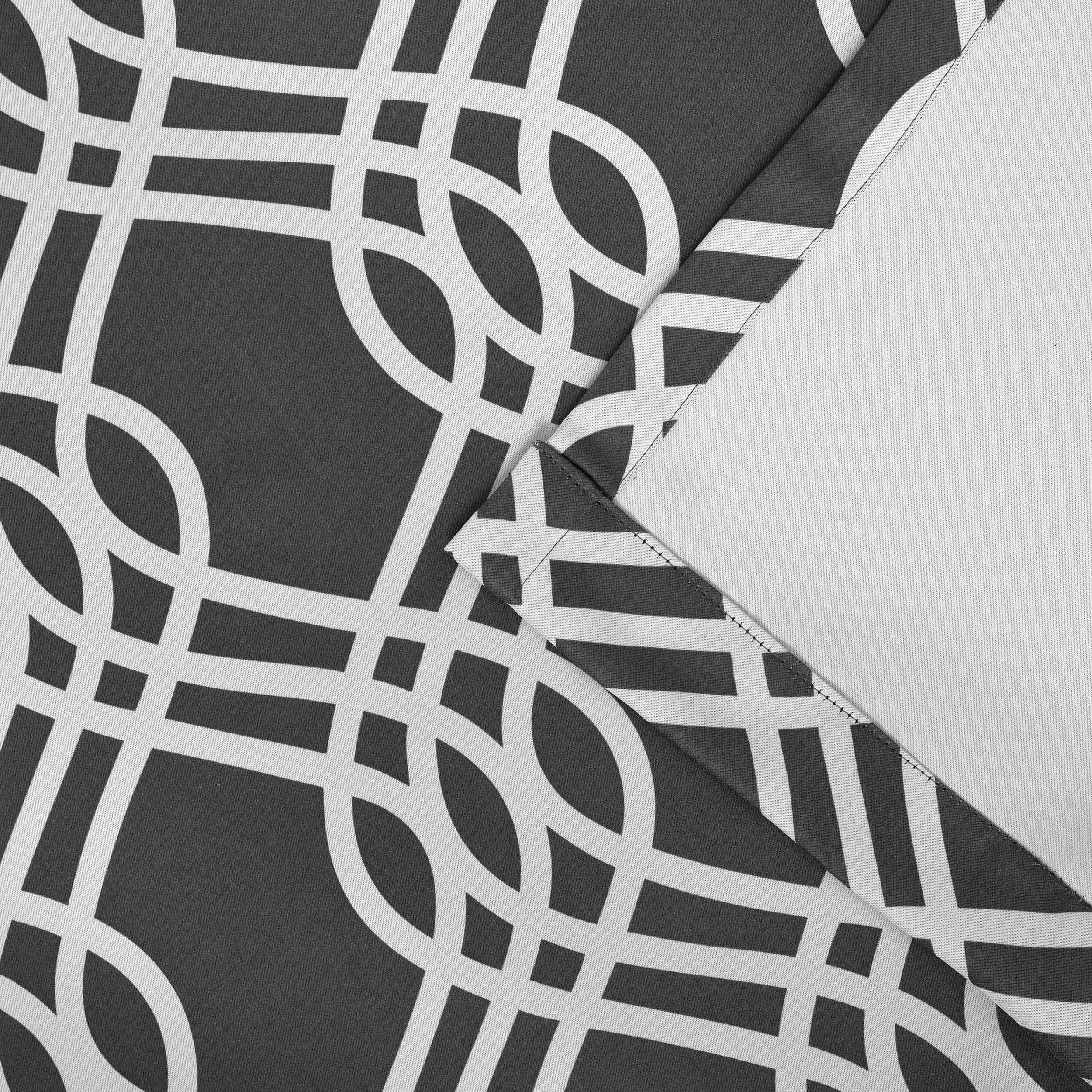 Ribbon Trellis Washable Room Darkening Blackout Curtain Panel Set - Blue Nile Mills