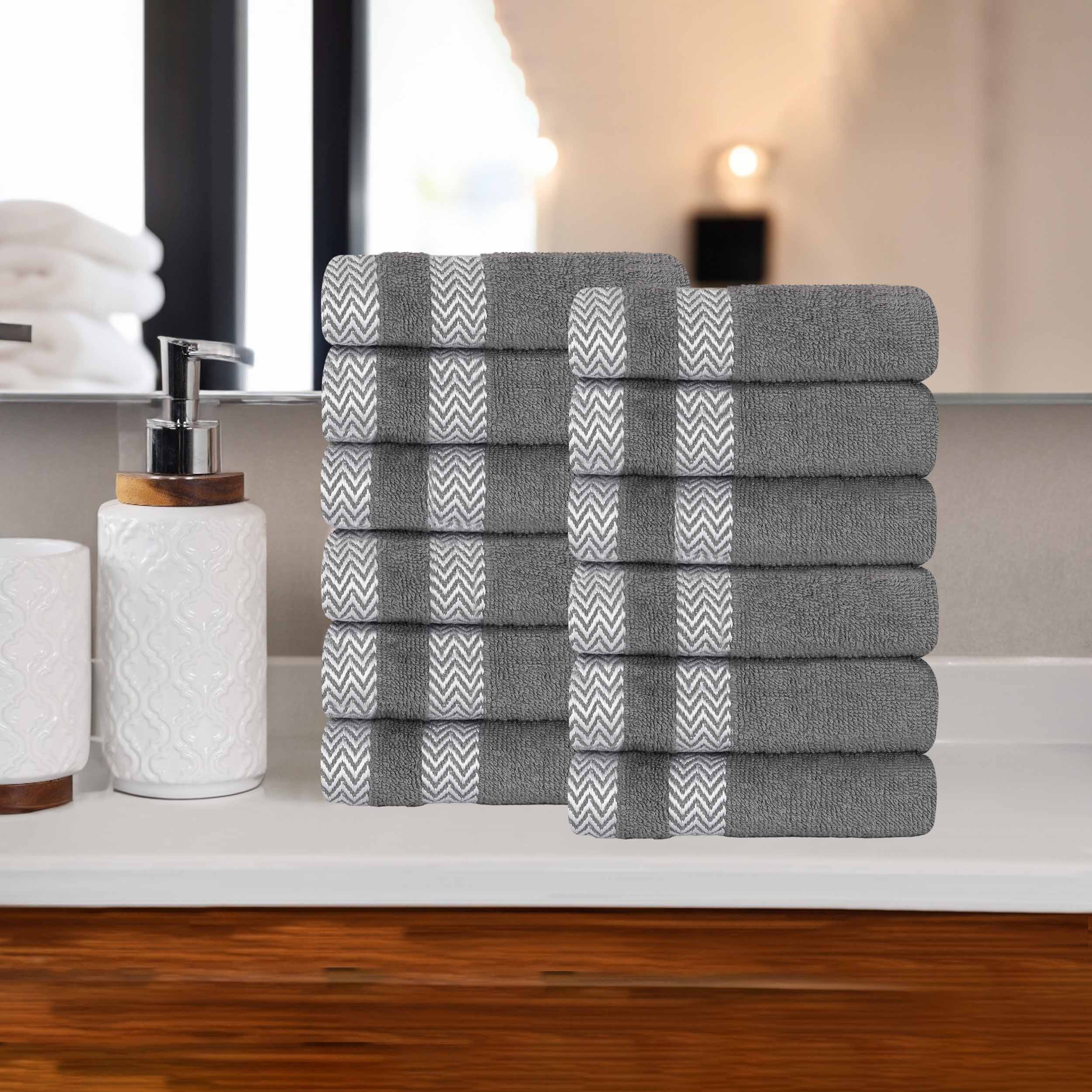 Hays Cotton Medium Weight Face Towel Washcloth Set of 12 - Blue Nile Mills