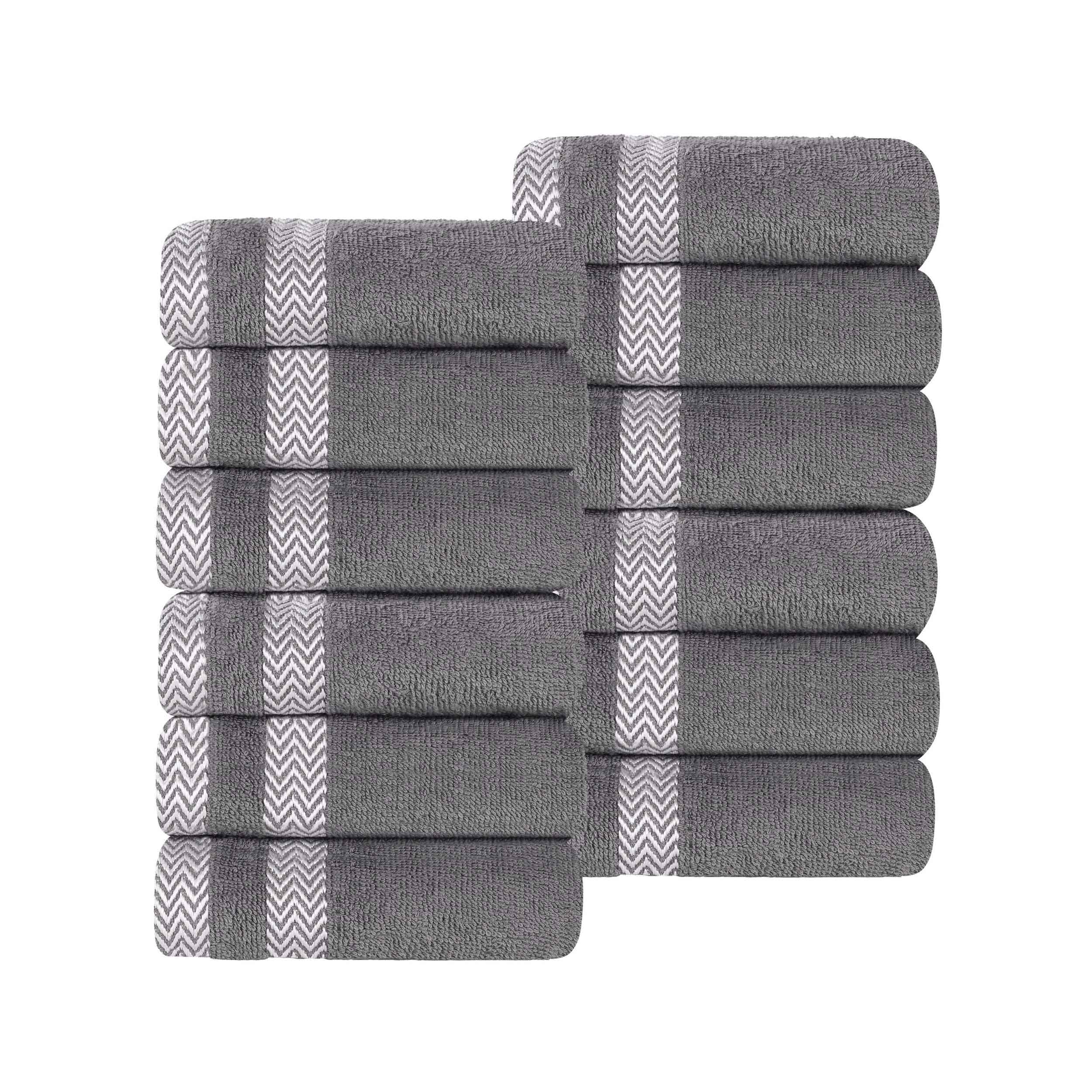 Hays Cotton Medium Weight Face Towel Washcloth Set of 12 - Blue Nile Mills