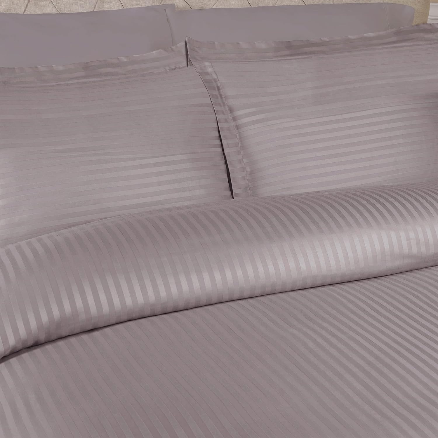 Egyptian Cotton 300 Thread Count Striped Duvet Cover Set - Blue Nile Mills