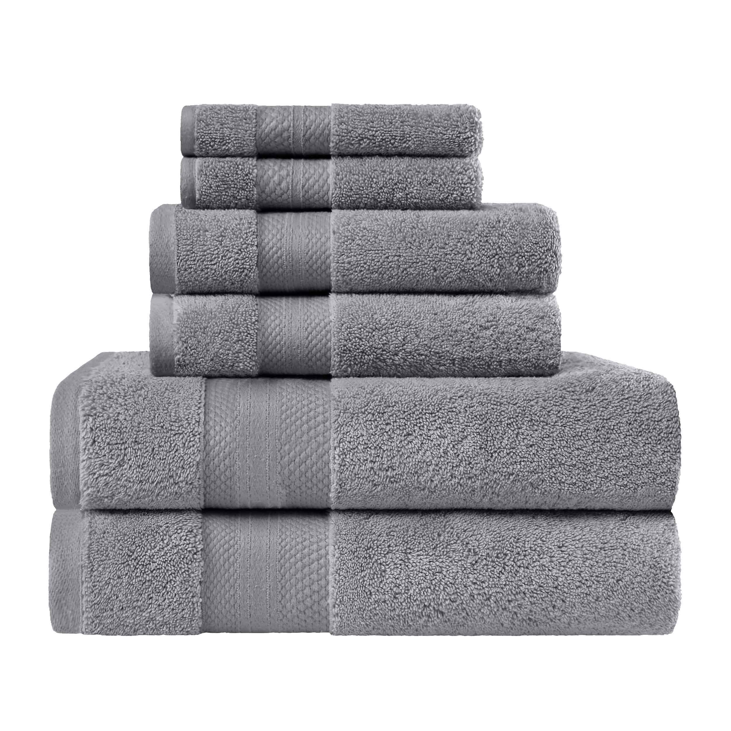 Turkish Cotton Solid 6 Piece Towel Set - Blue Nile Mills