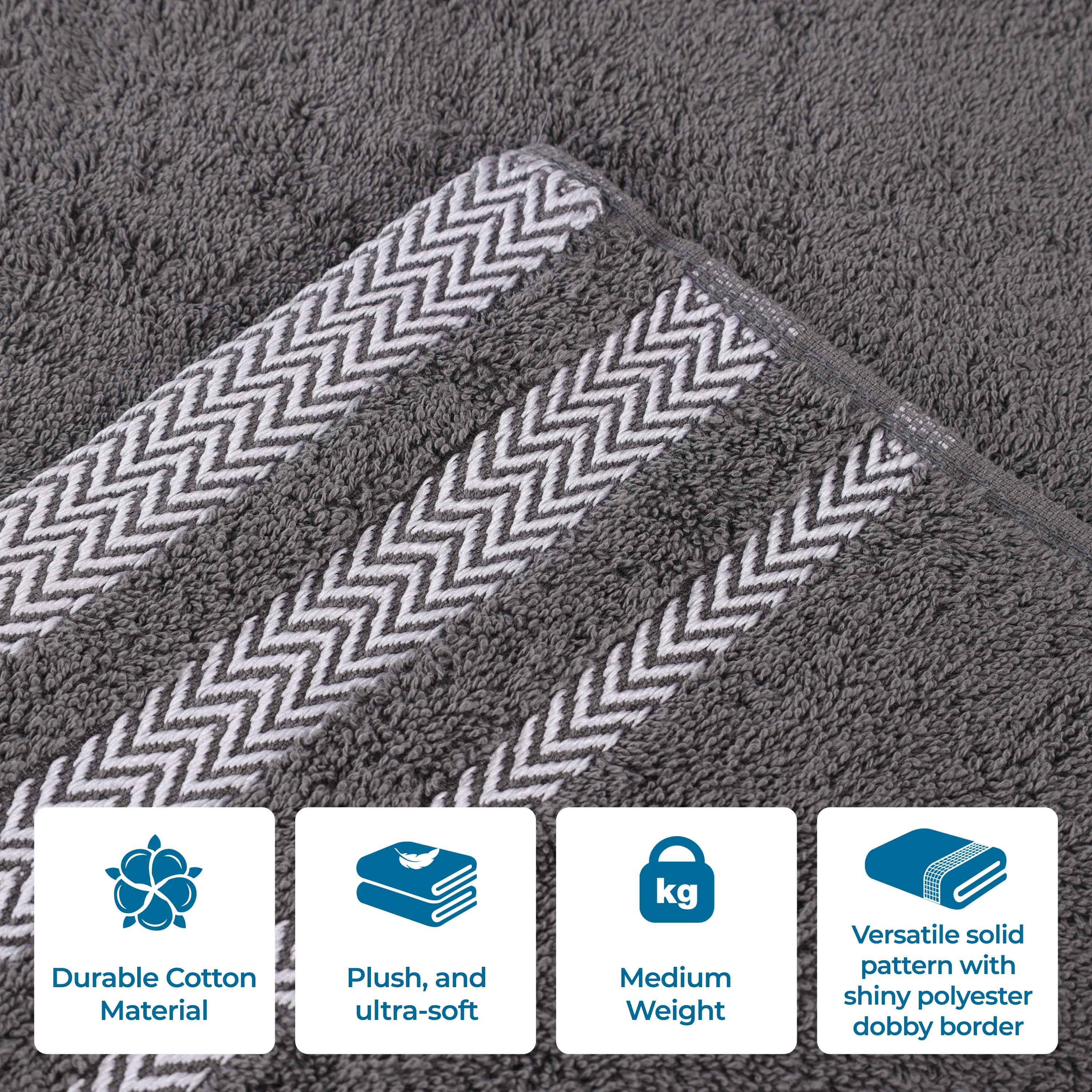 Hays Cotton Medium Weight Face Towel Washcloth Set of 12 - Blue Nile Mills