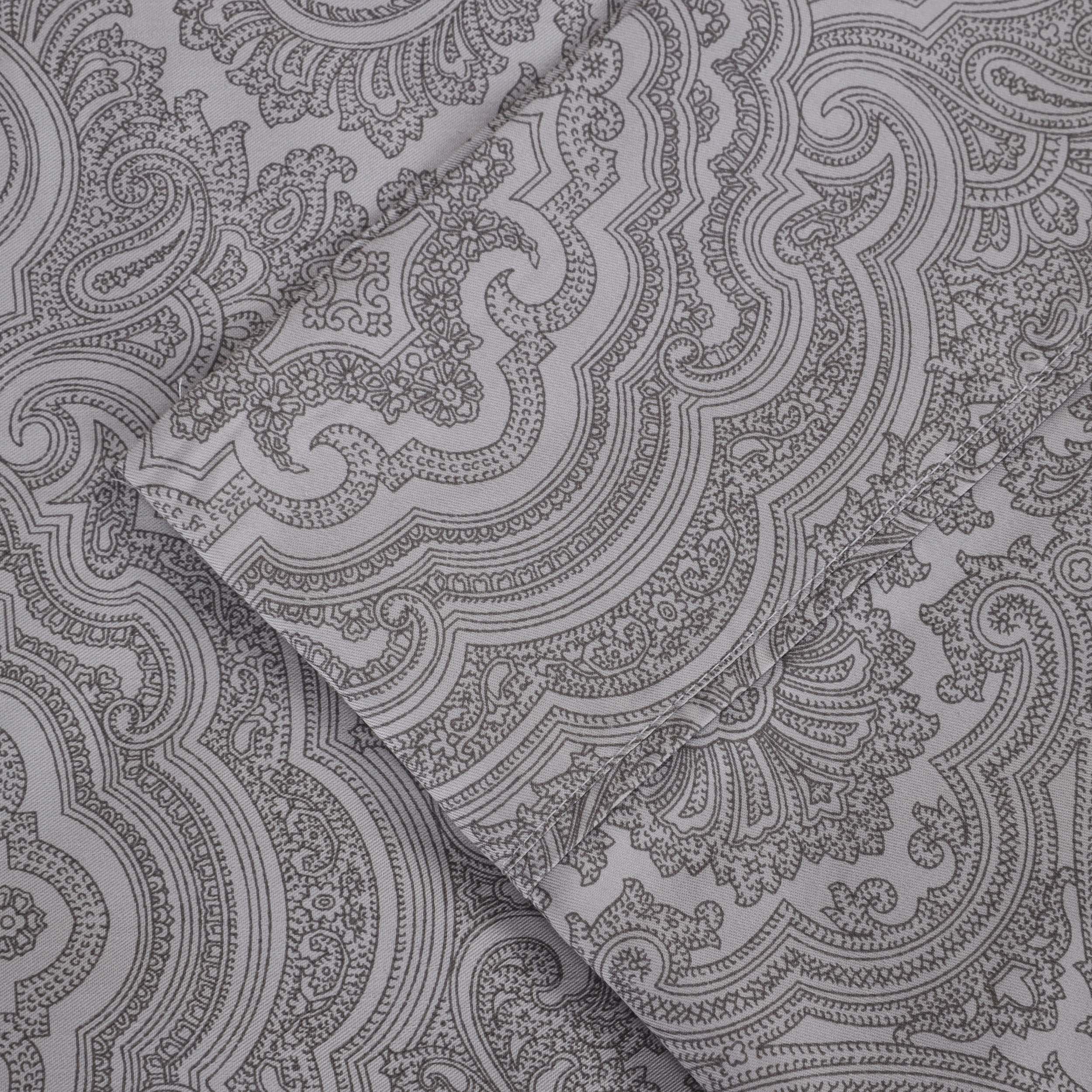 Italian Paisley Cotton Blend 600 Thread Count Deep Pocket Sheet Set - Blue Nile Mills