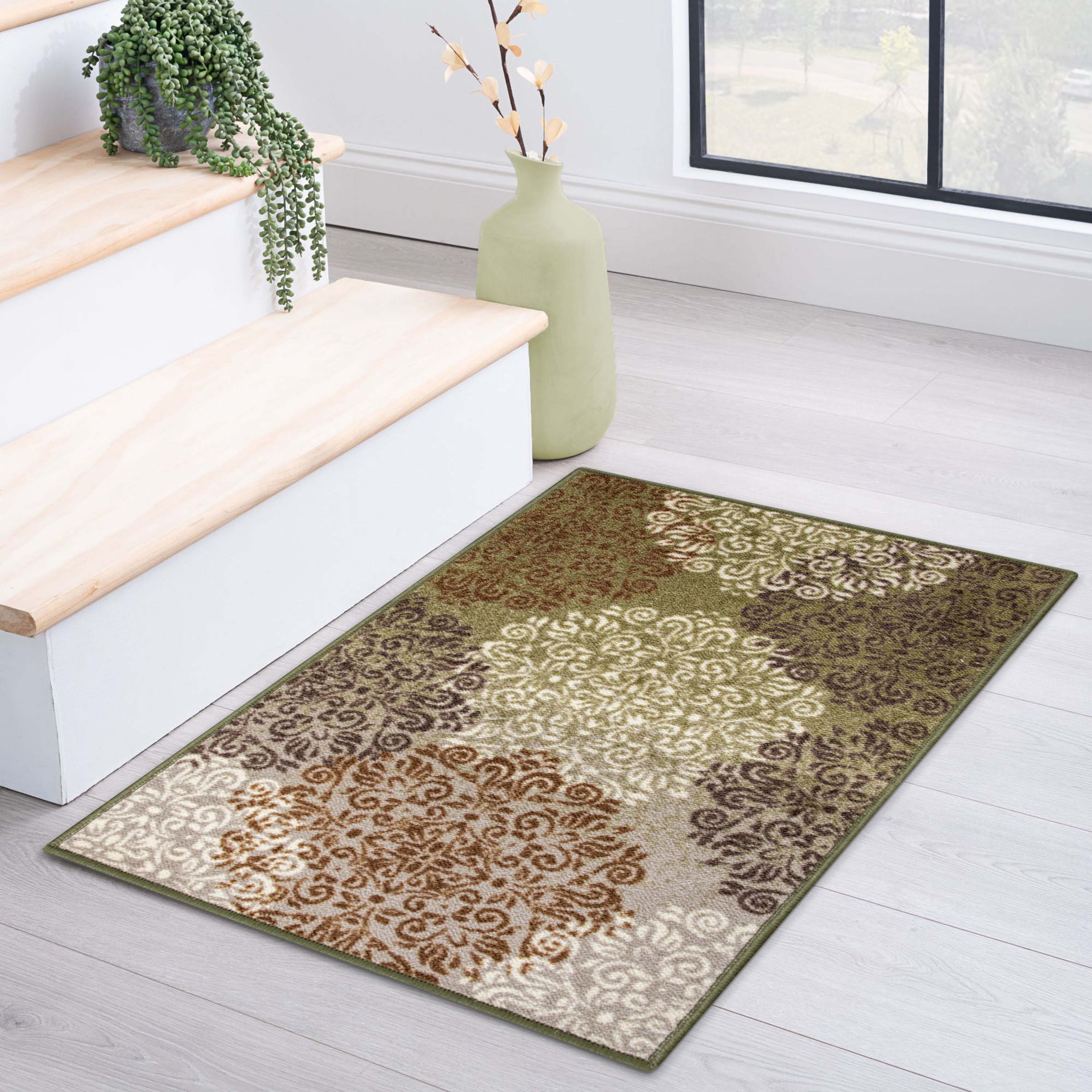 Hedena Floral Traditional Non-Slip Indoor Area Rug - Blue Nile Mills