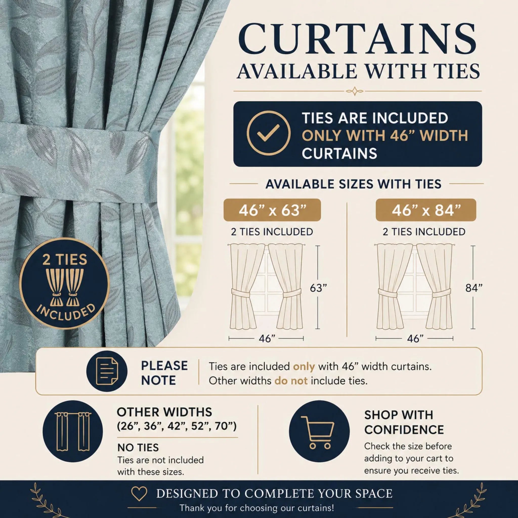 Leaves Machine Room Darkening Blackout Curtains, Set of 2