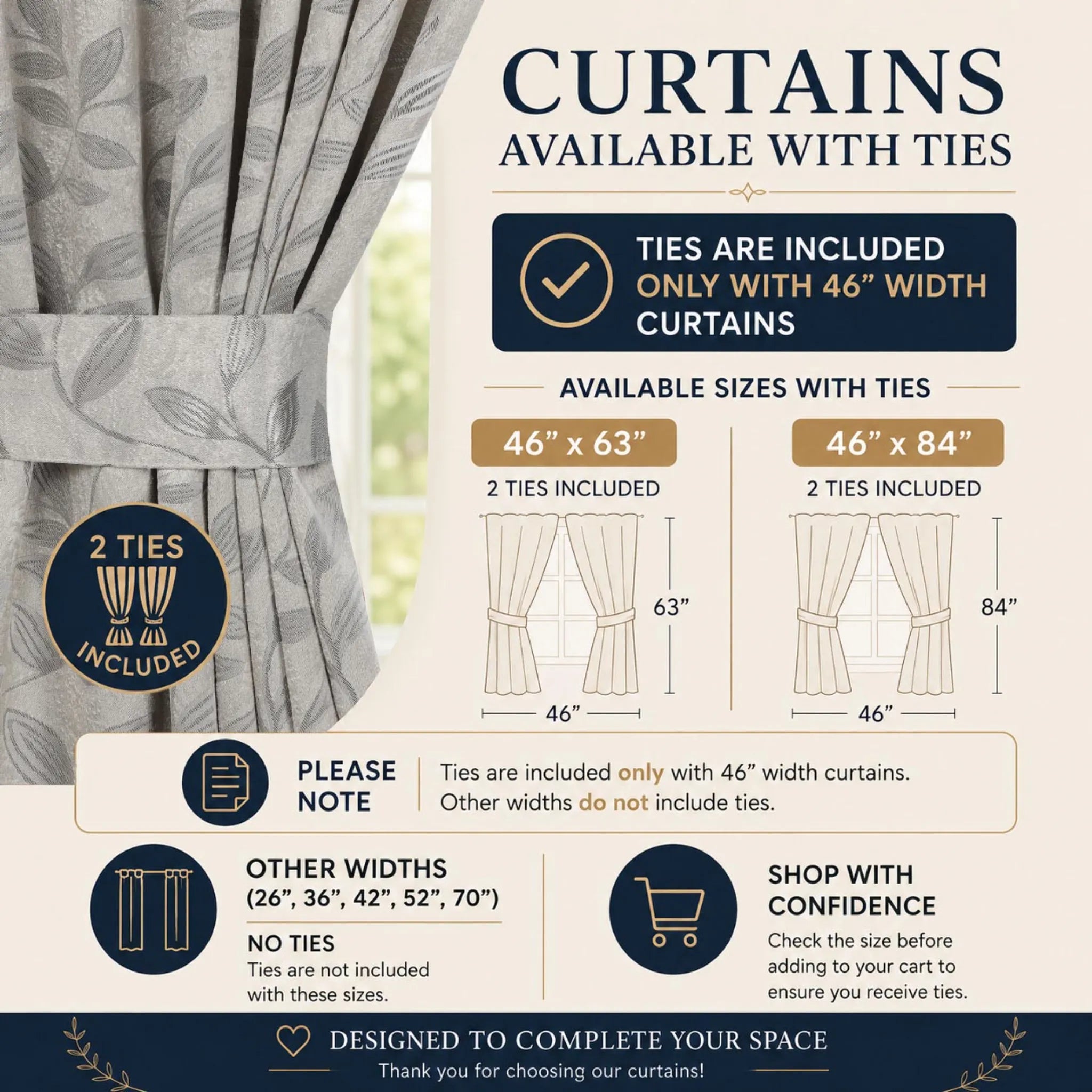 Leaves Machine Room Darkening Blackout Curtains, Set of 2
