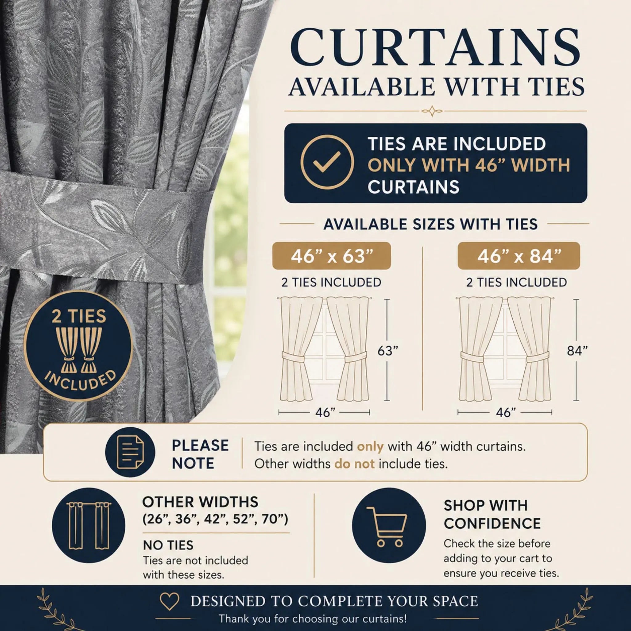 Leaves Machine Room Darkening Blackout Curtains, Set of 2
