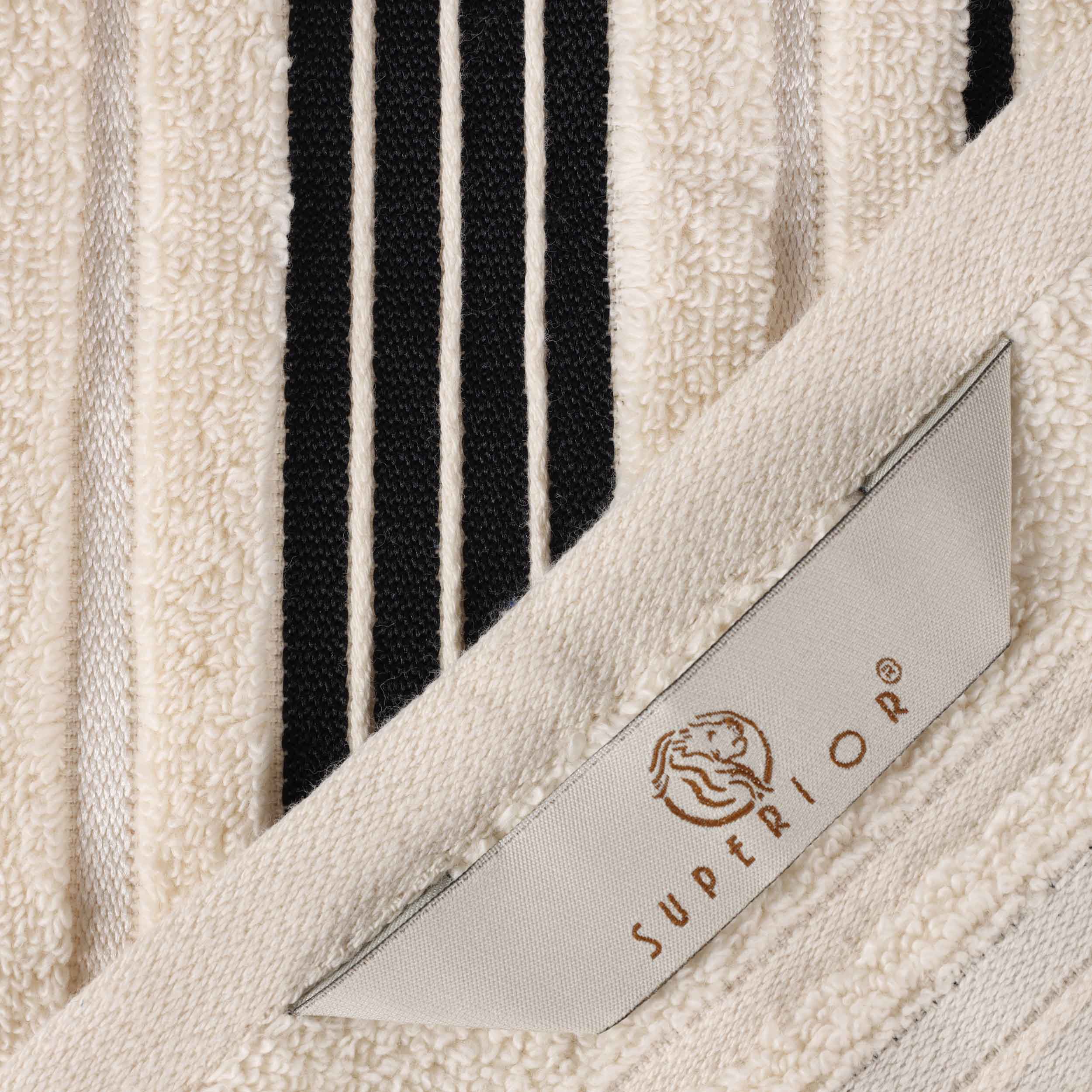 Sadie Zero Twist Cotton Solid and Jacquard Floral Hand Towel Set of 6 - Blue Nile Mills