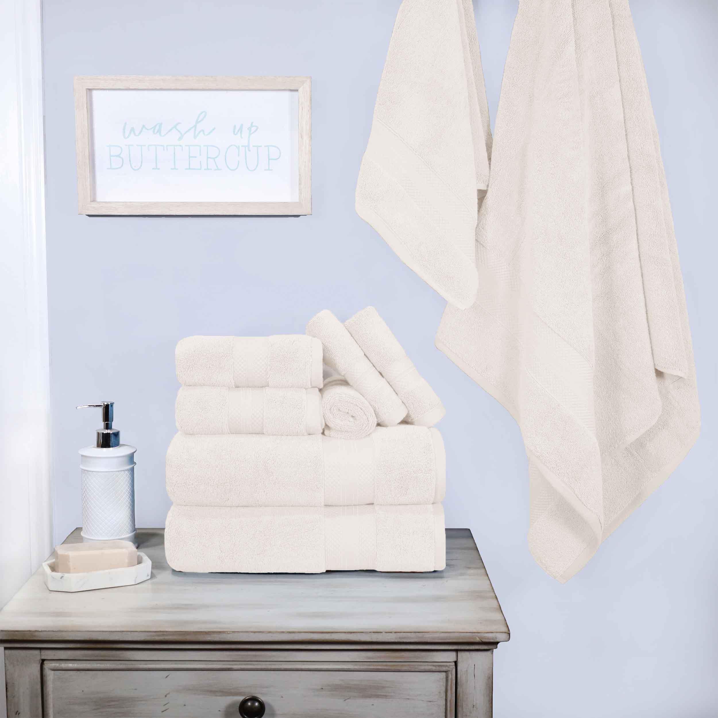 Turkish Cotton Highly Absorbent Solid 9 Piece Ultra-Plush Towel Set - Blue Nile Mills