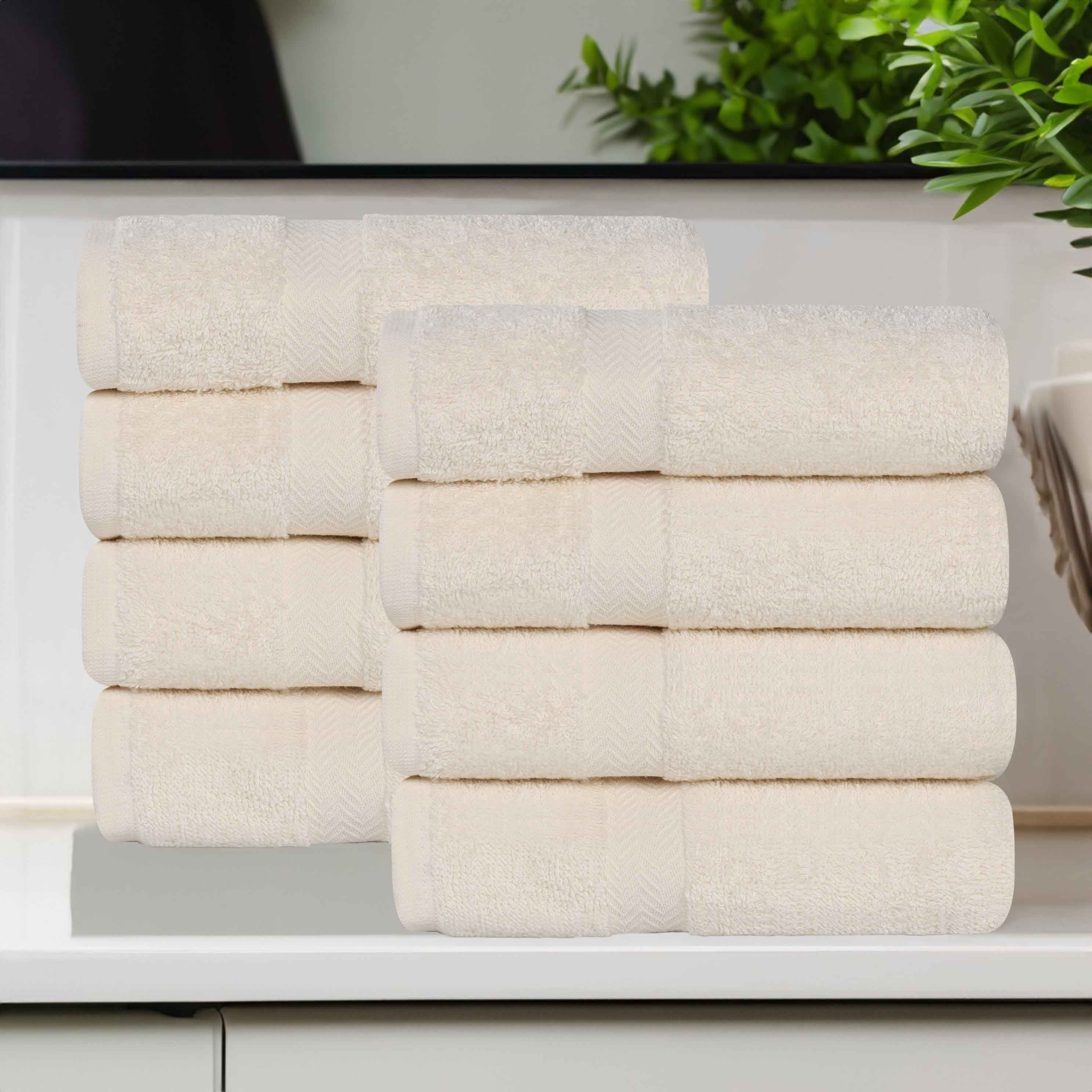 Franklin Cotton Eco Friendly 8 Piece Hand Towel Set - Blue Nile Mills