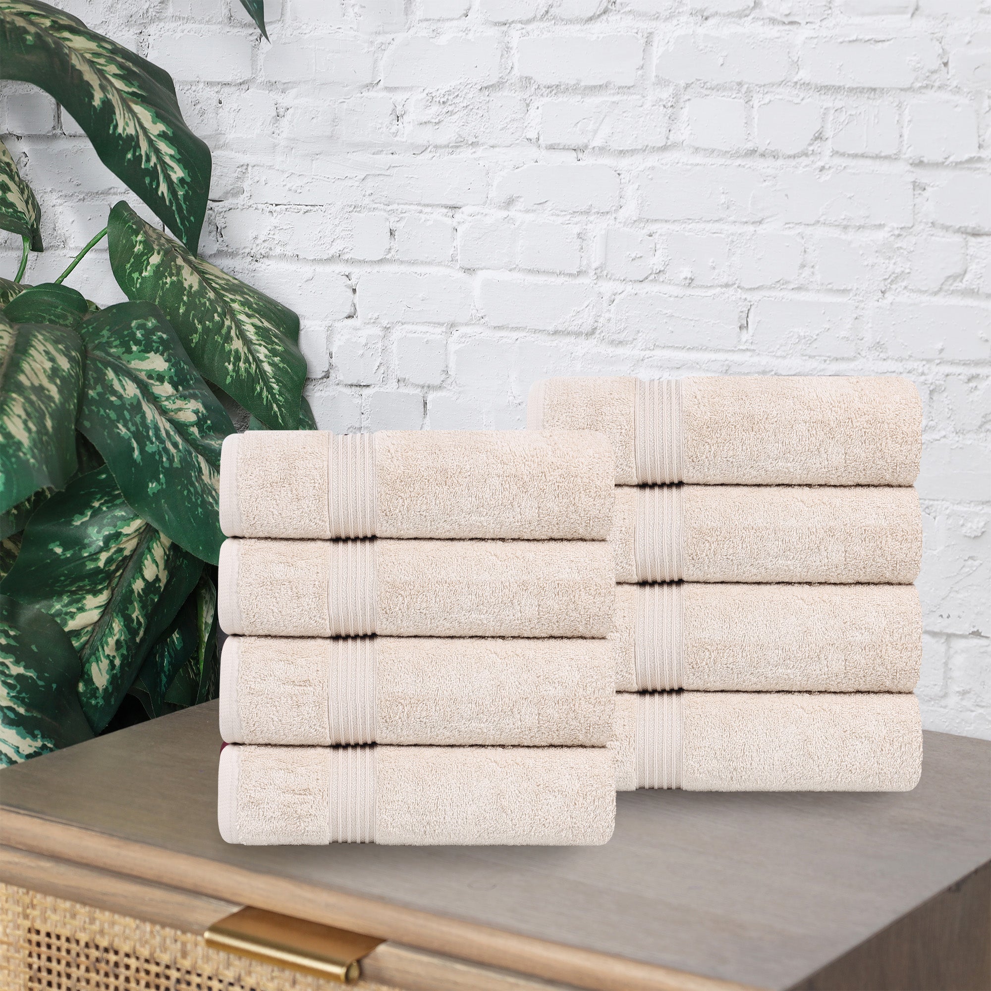 Heritage Egyptian Cotton Hand Towel Set of 8 - Blue Nile Mills