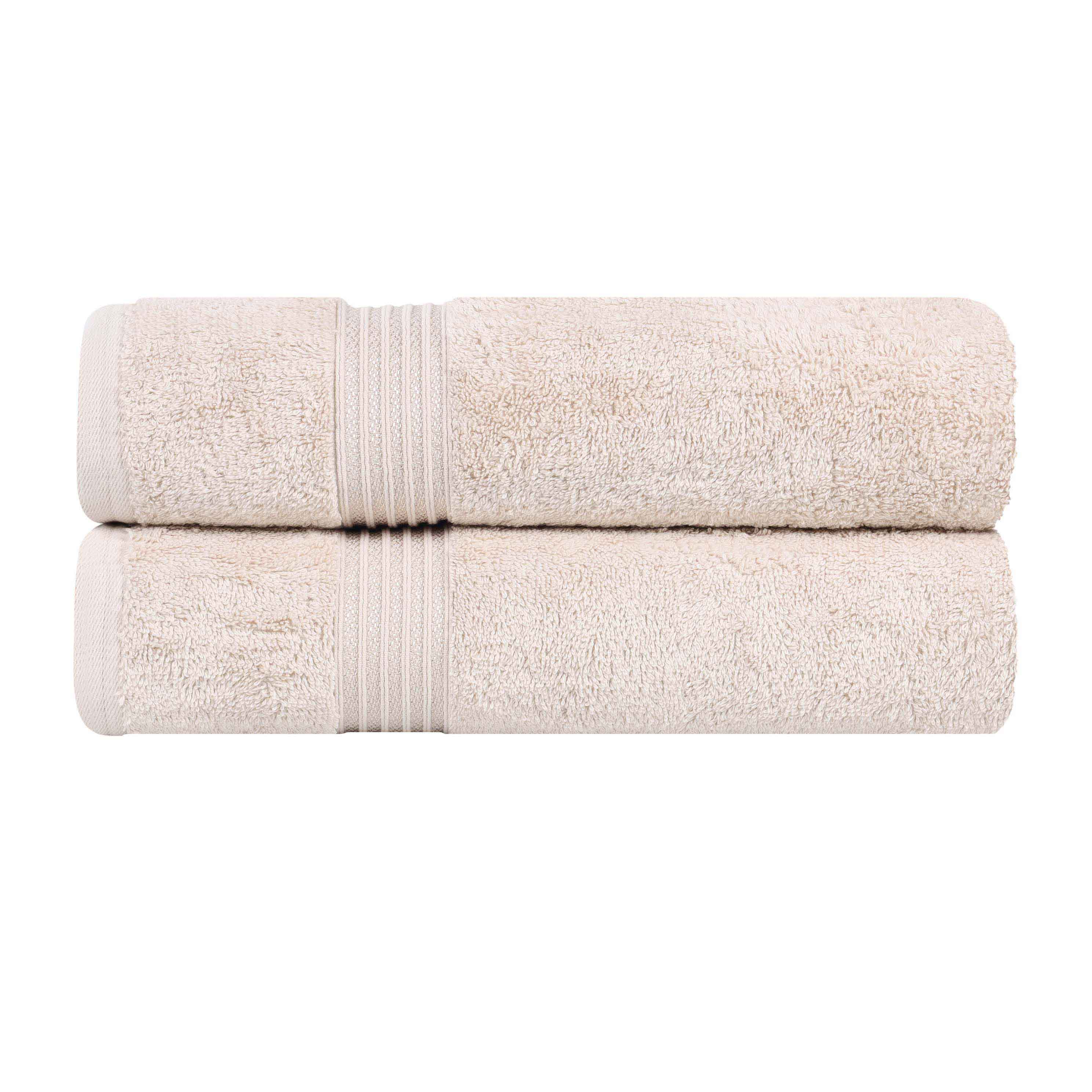 Egyptian Cotton Highly Absorbent Solid Ultra Soft Bath Towel Set of 2 - Blue Nile Mills