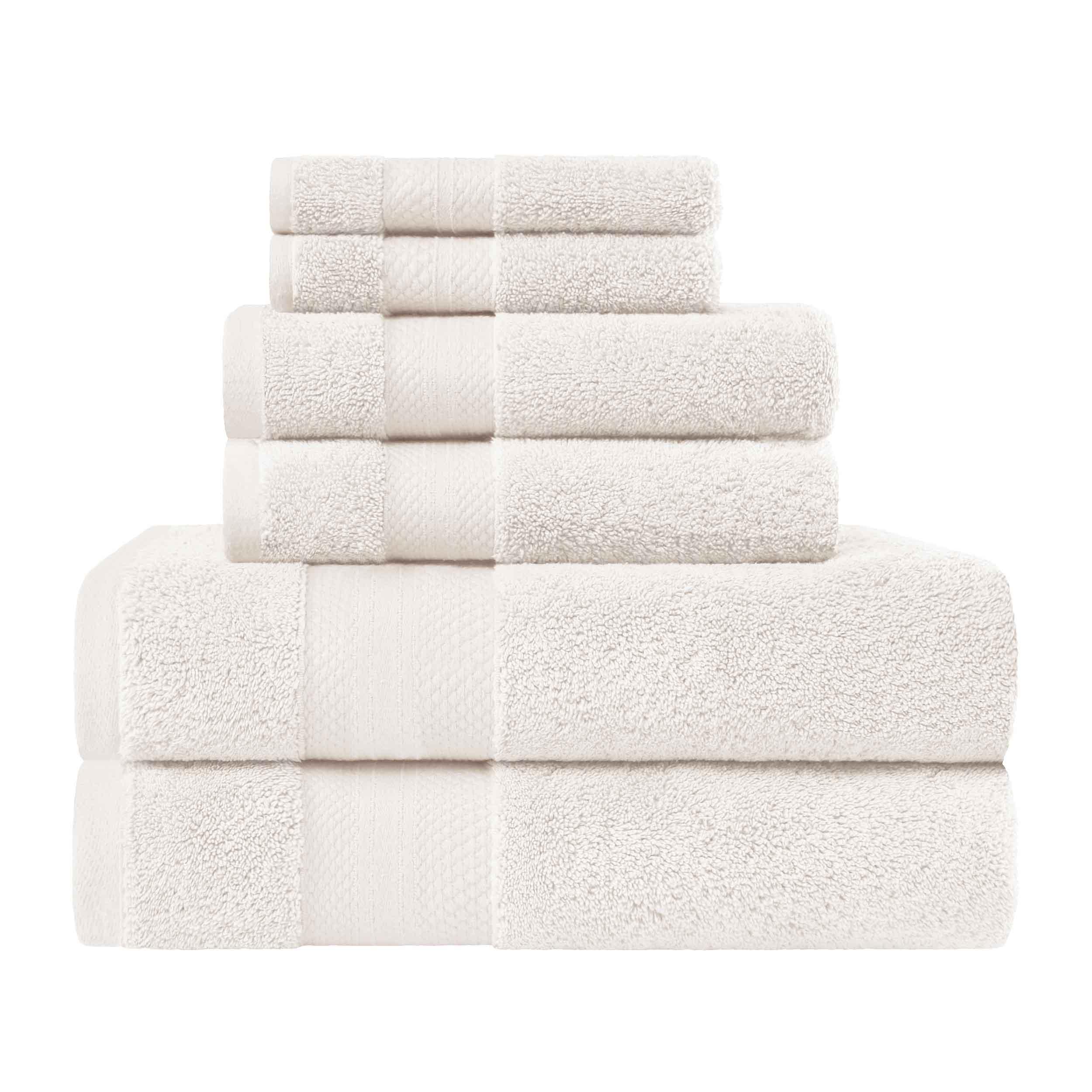 Turkish Cotton Solid 6 Piece Towel Set - Blue Nile Mills