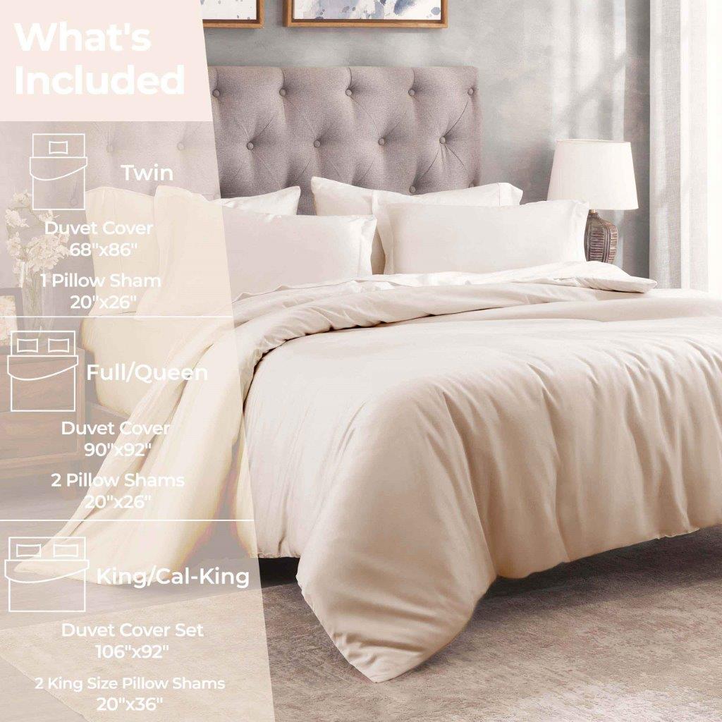 Egyptian Cotton 400 Thread Count Solid Duvet Cover Set - Blue Nile Mills