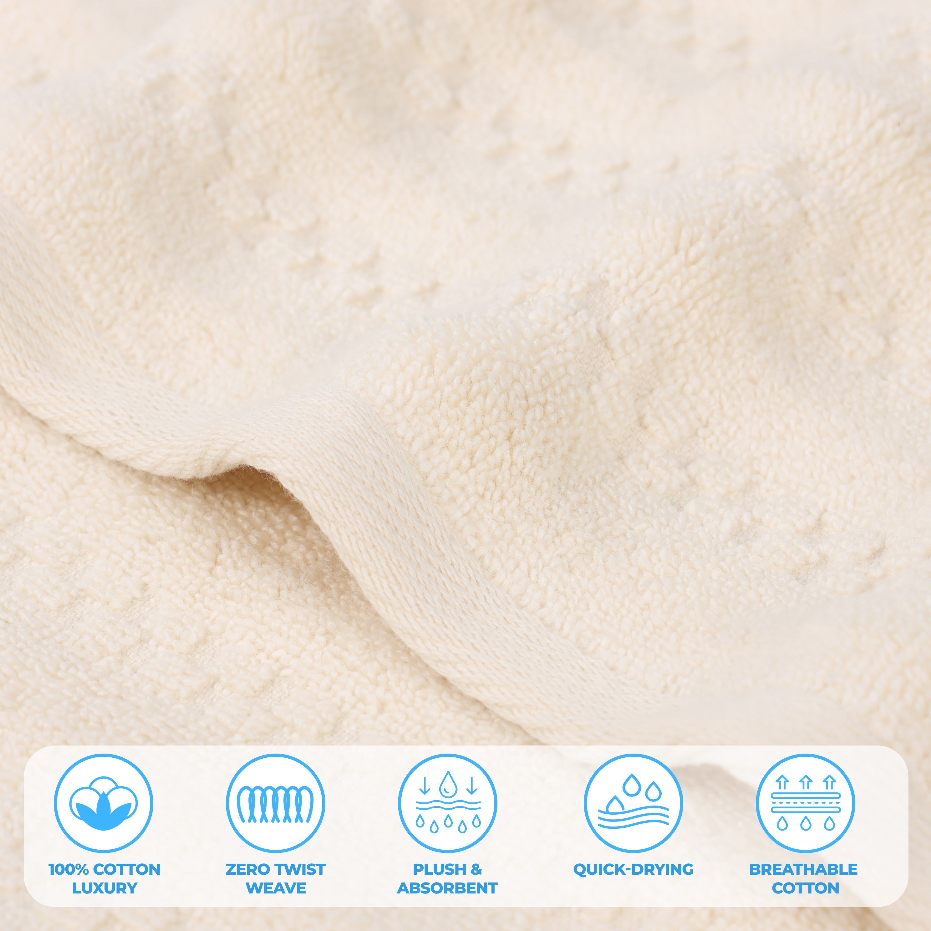 Zuma Zero Twist Cotton Medium Weight Absorbent Bath Sheets, Set of 2 - Blue Nile Mills