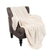 Fleece Plush Medium Weight Fluffy Decorative Blanket Or Throw - Ivory