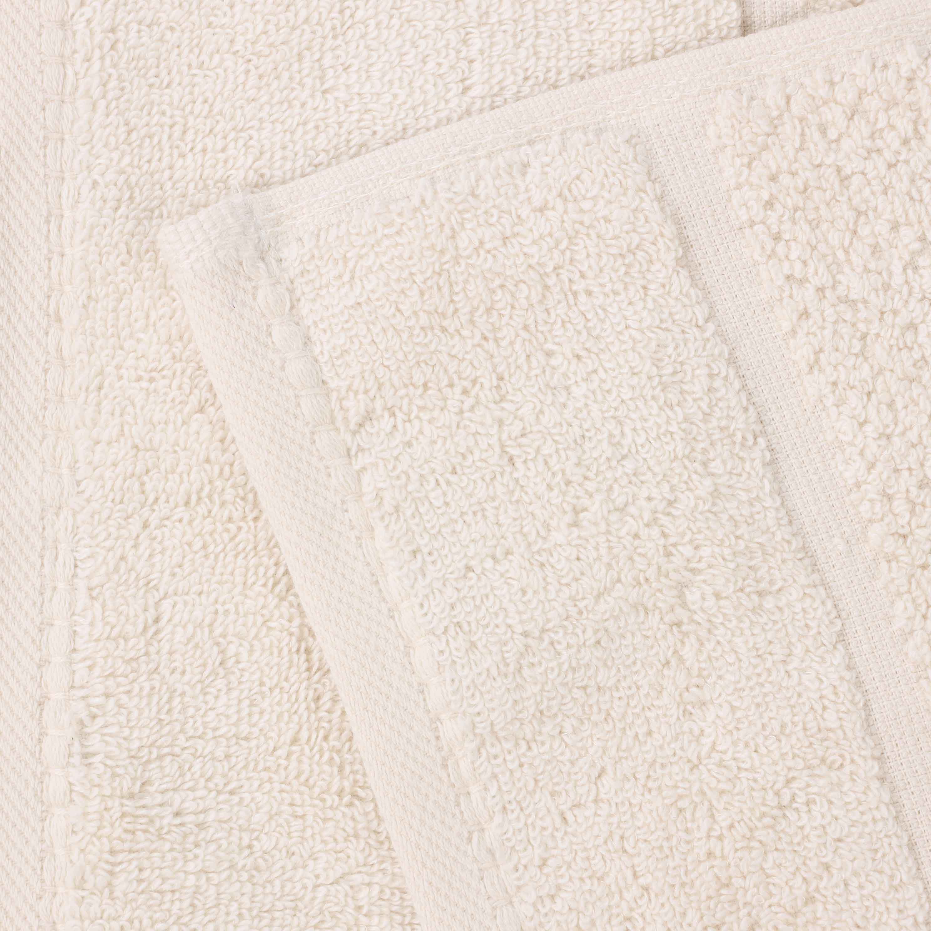 Mile Smart Twist Cotton Medium Weight Solid Face Towels, Set of 12 - Blue Nile Mills