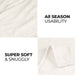 Diamond Flannel Fleece Plush Ultra Soft Blanket - Ivory