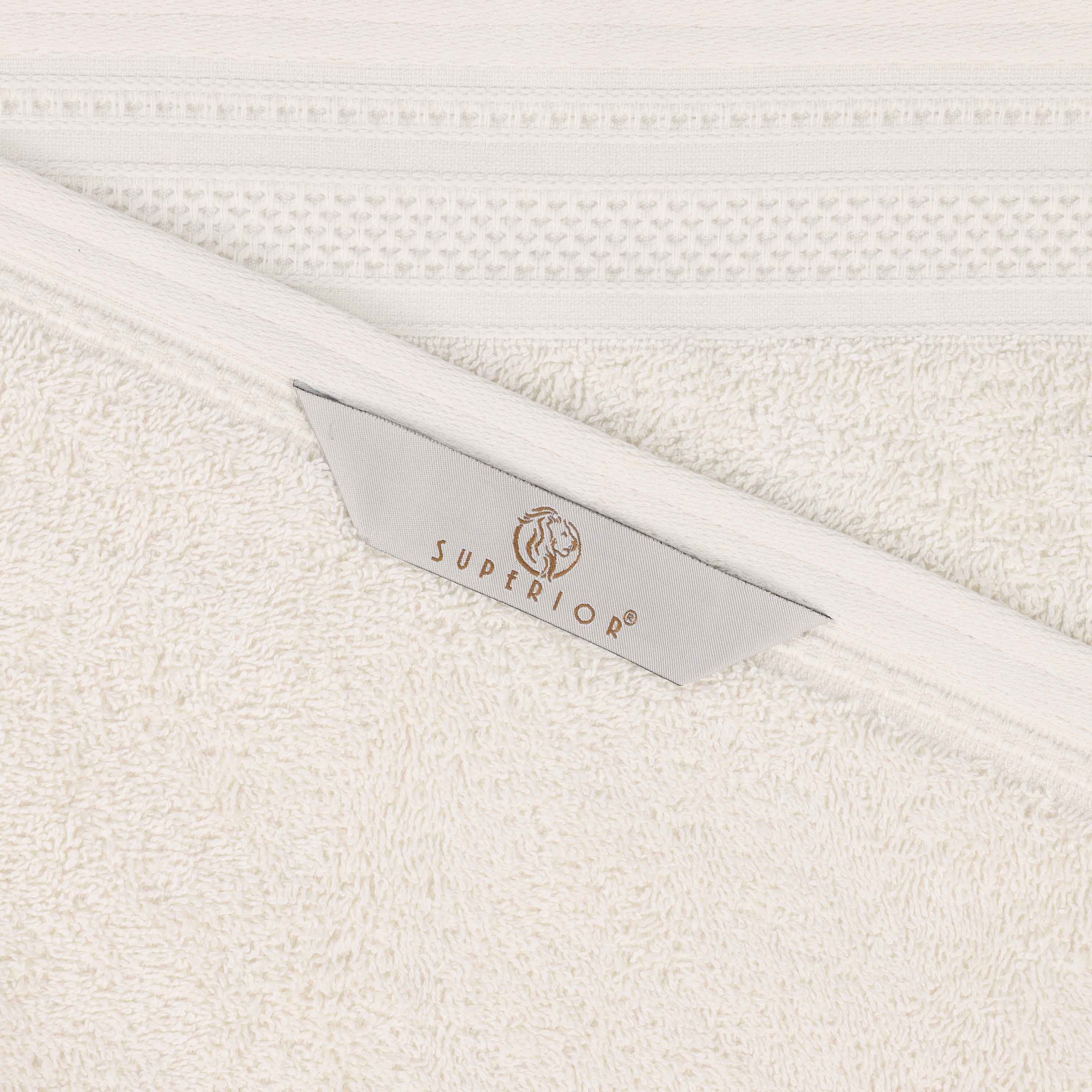 Honeycomb Textured Waffle Border Luxury Cotton Hand Towels, Set of 6 - Blue Nile Mills