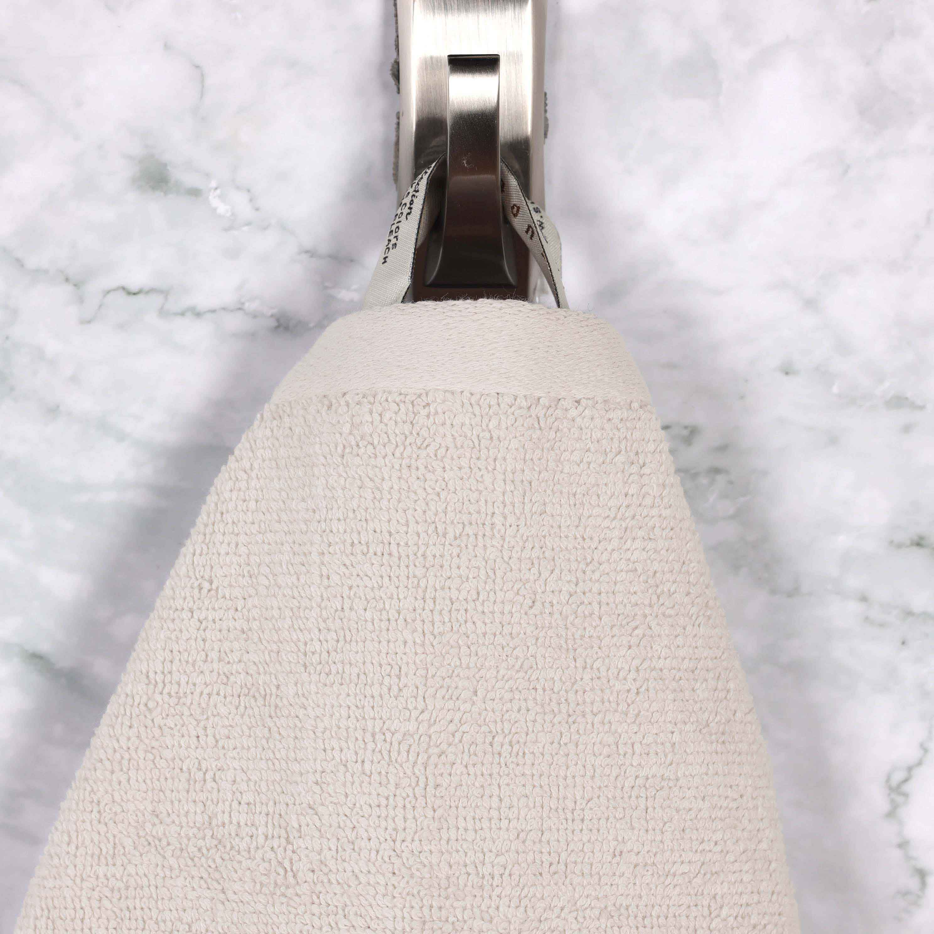 Lodie Cotton Plush Jacquard Solid and Two-Toned Bath Towel Set of 4 - Blue Nile Mills