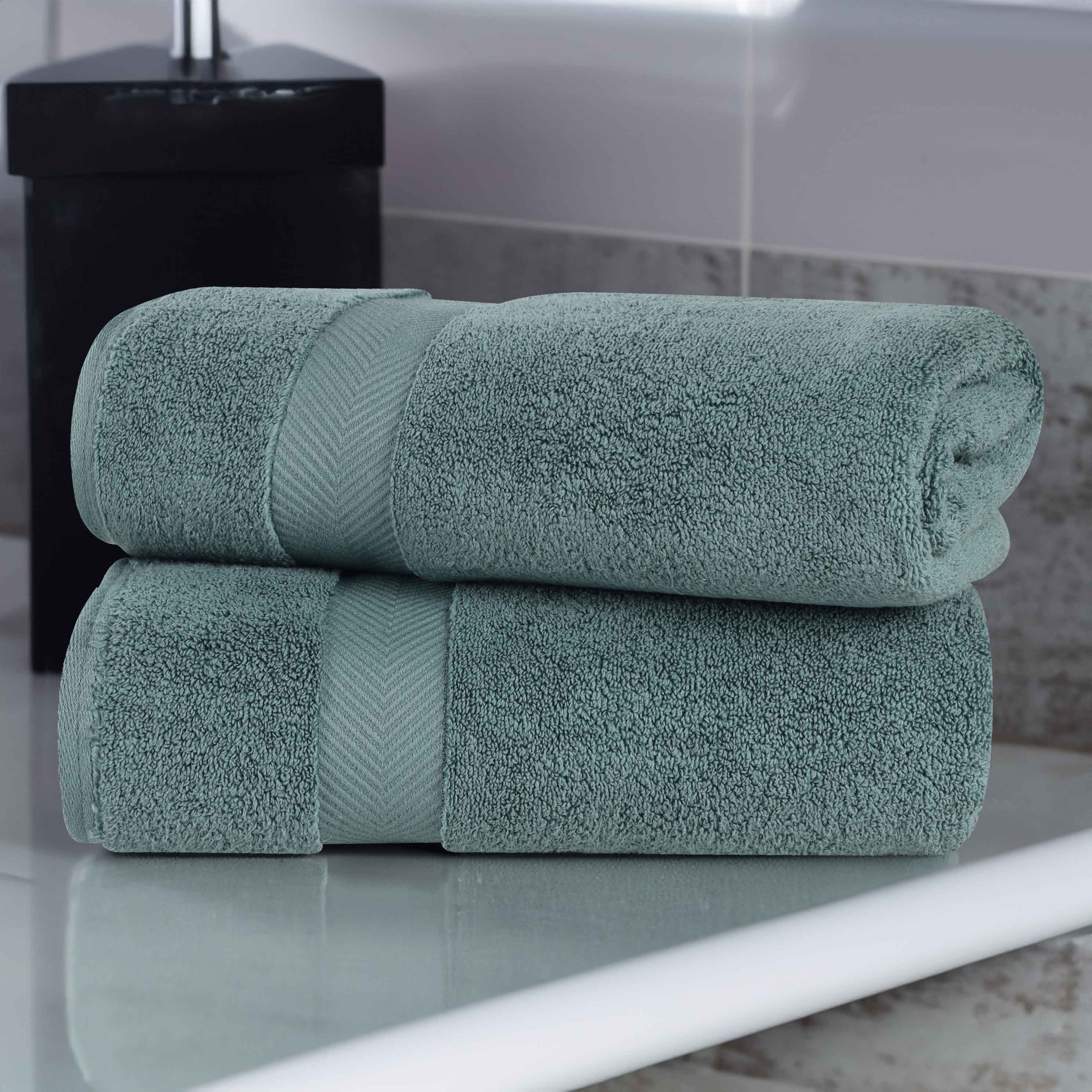 Cotton Zero Twist 2 Piece Bath Sheet Towel Set - Blue Nile Mills