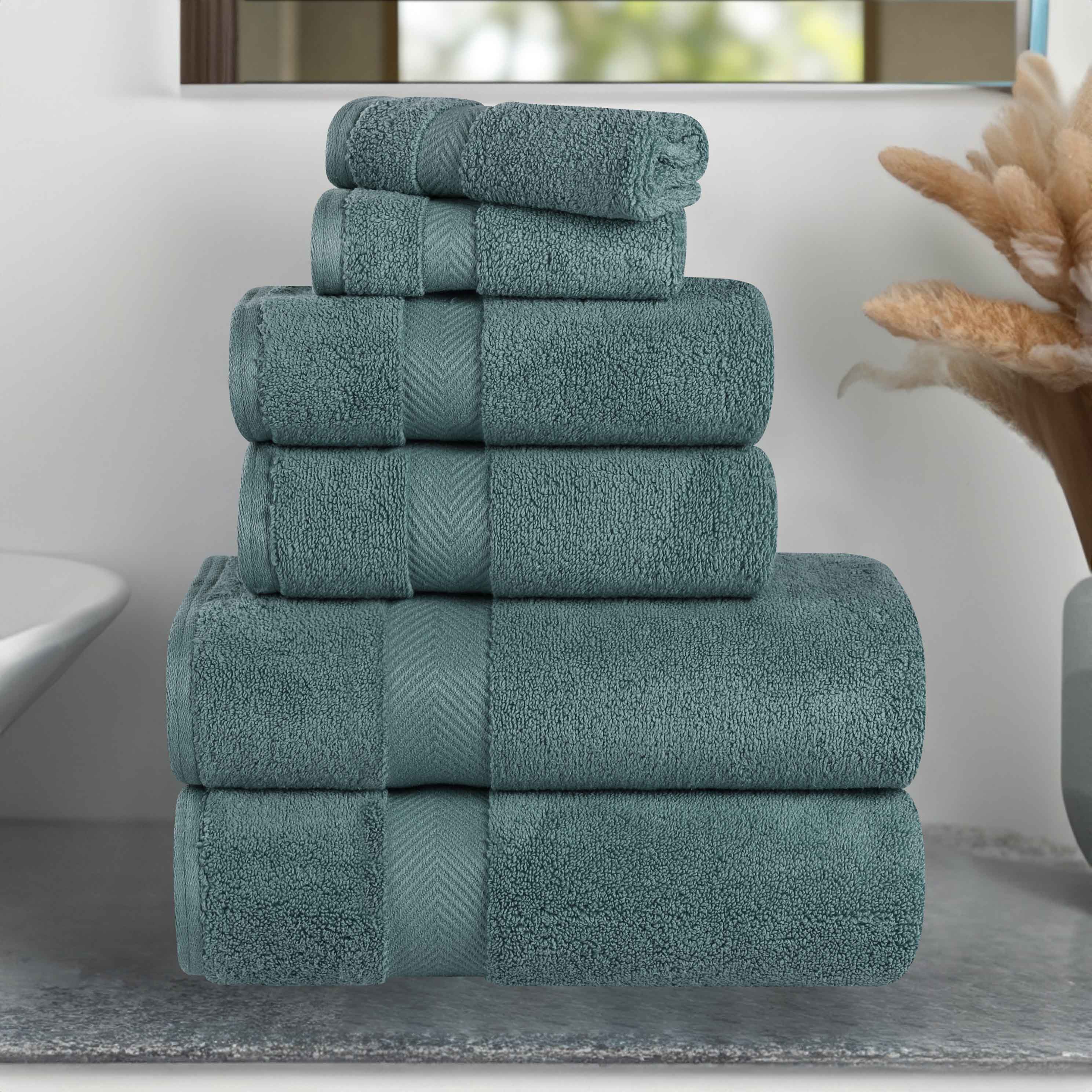 Zurich Cotton Zero Twist 6 Piece Towel Set - Blue Nile Mills