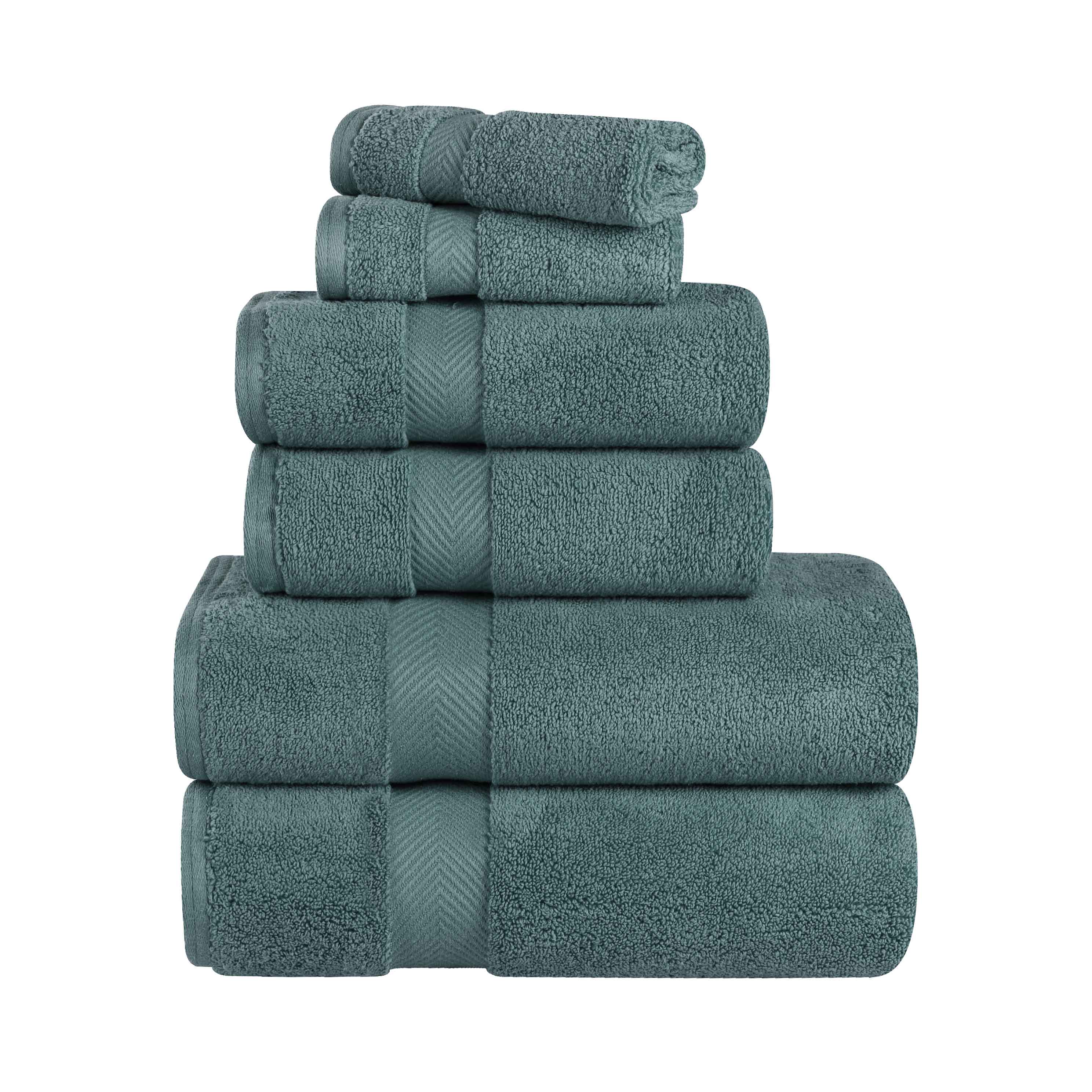 Zurich Cotton Zero Twist 6 Piece Towel Set - Blue Nile Mills