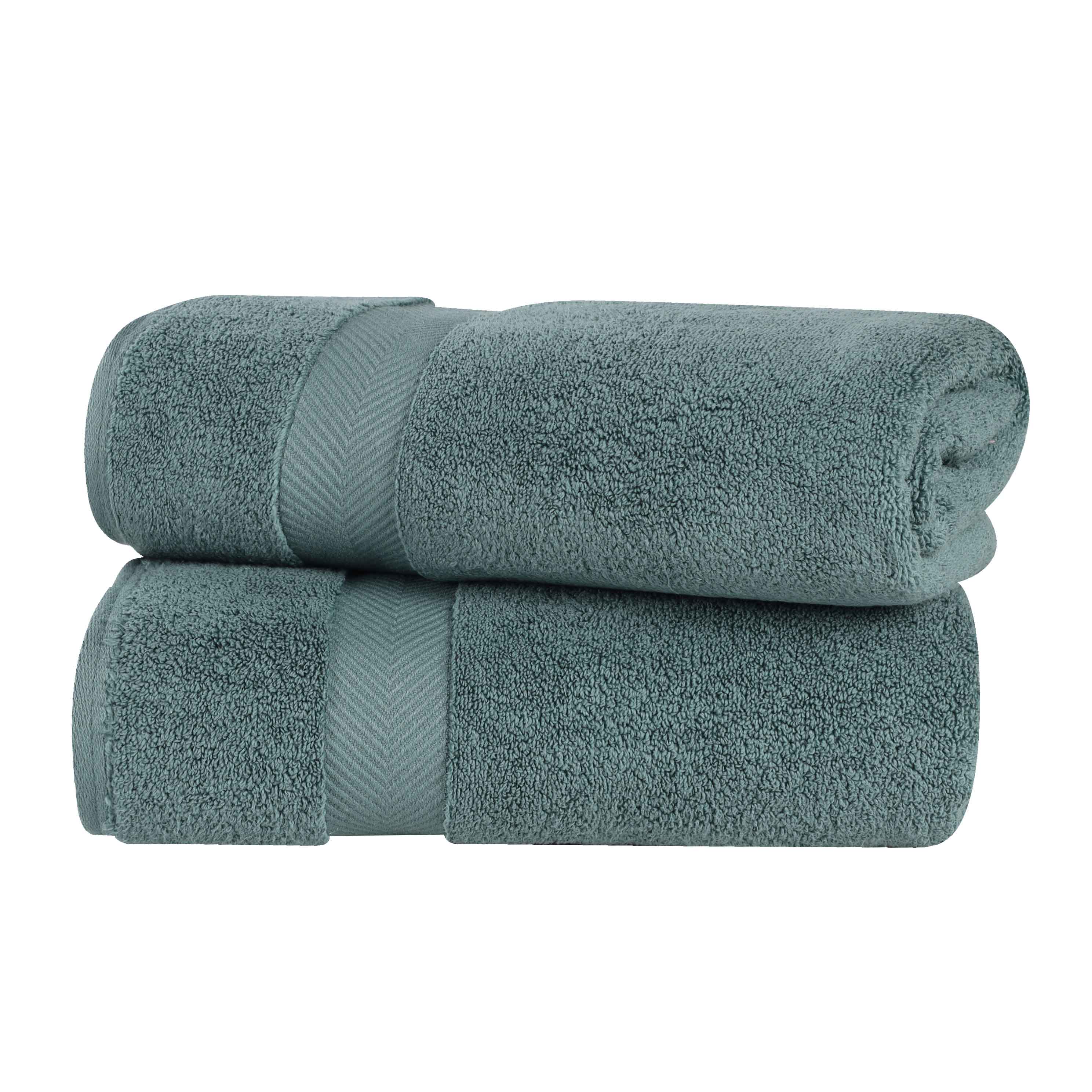 Cotton Zero Twist 2 Piece Bath Sheet Towel Set - Blue Nile Mills