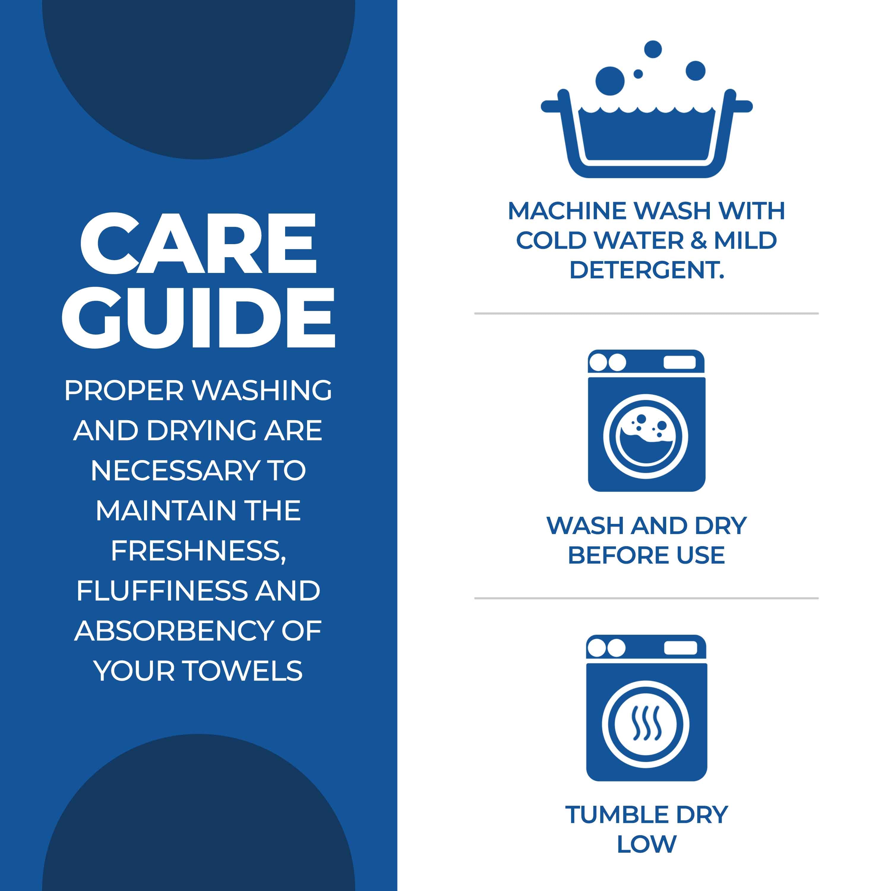 Cotton Modern Geometric Jacquard Plush Absorbent Bath Towel Set of 3 - Blue Nile Mills