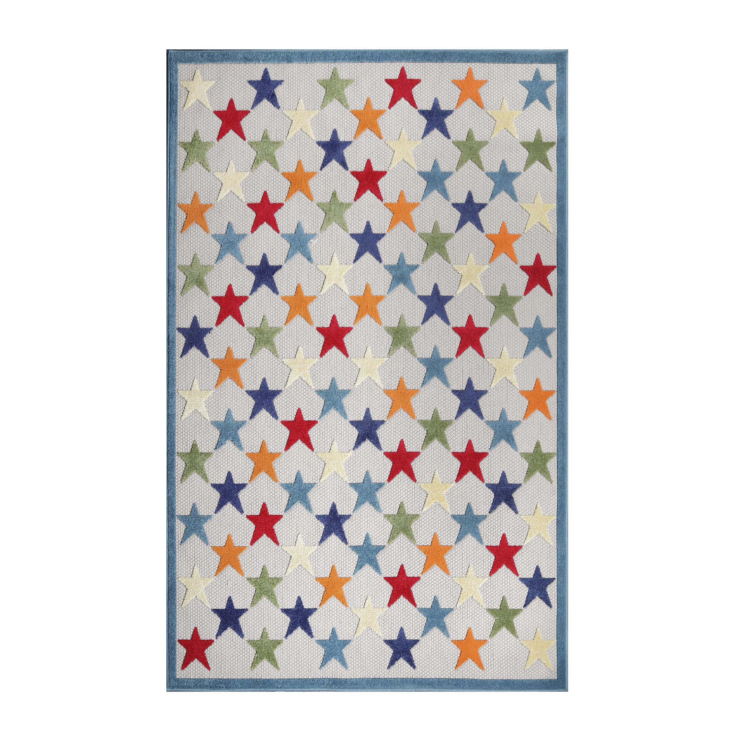 Juniper Modern Stars Novelty Indoor/Outdoor Area Rug - Blue Nile Mills