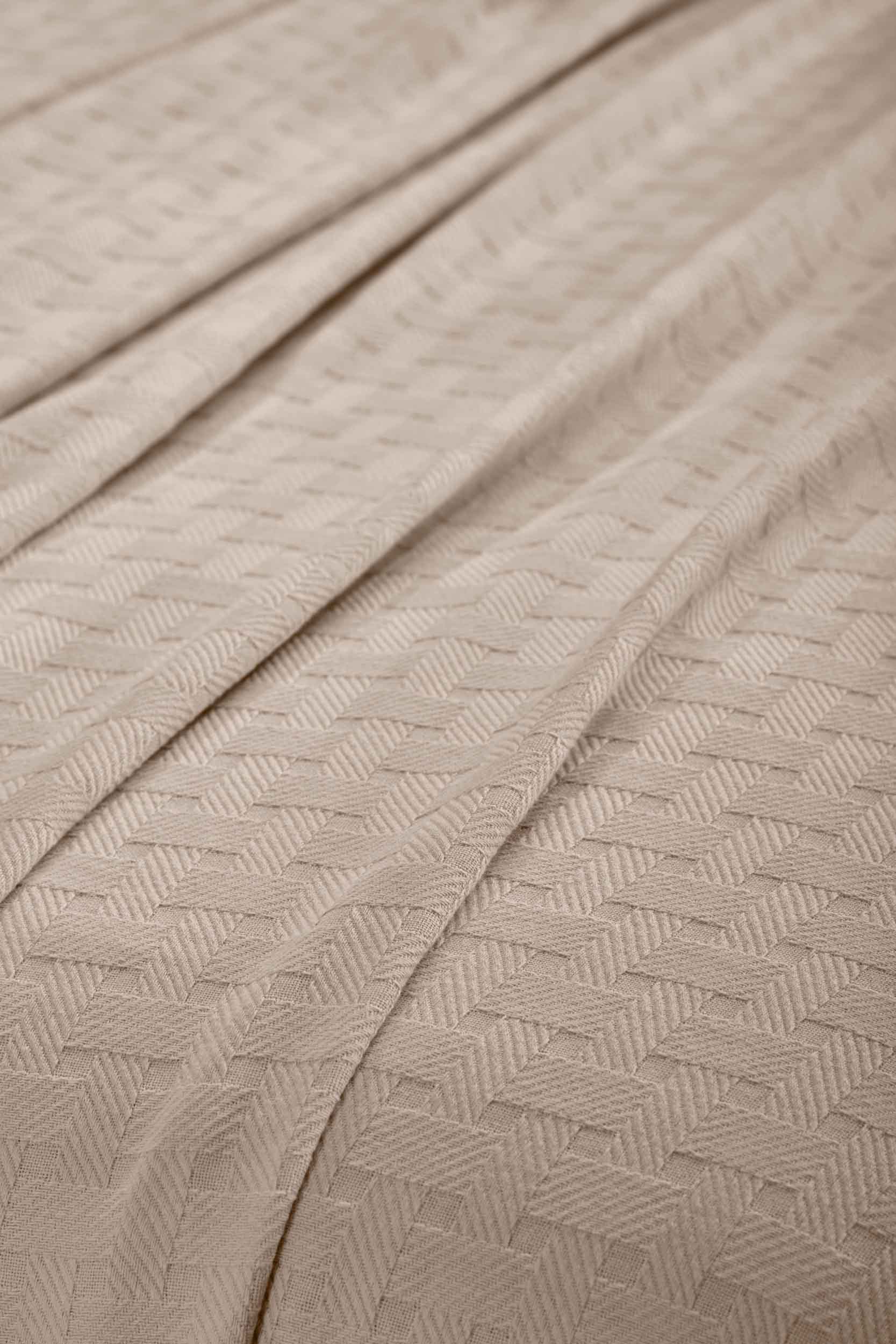 Basketweave All Season Cotton Bed Blanket - Blue Nile Mills