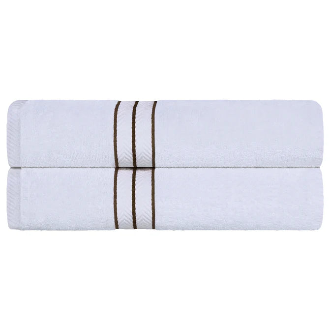 Turkish Cotton Ultra-Plush Solid 2-Piece Highly Absorbent Bath Sheet Set - Blue Nile Mills