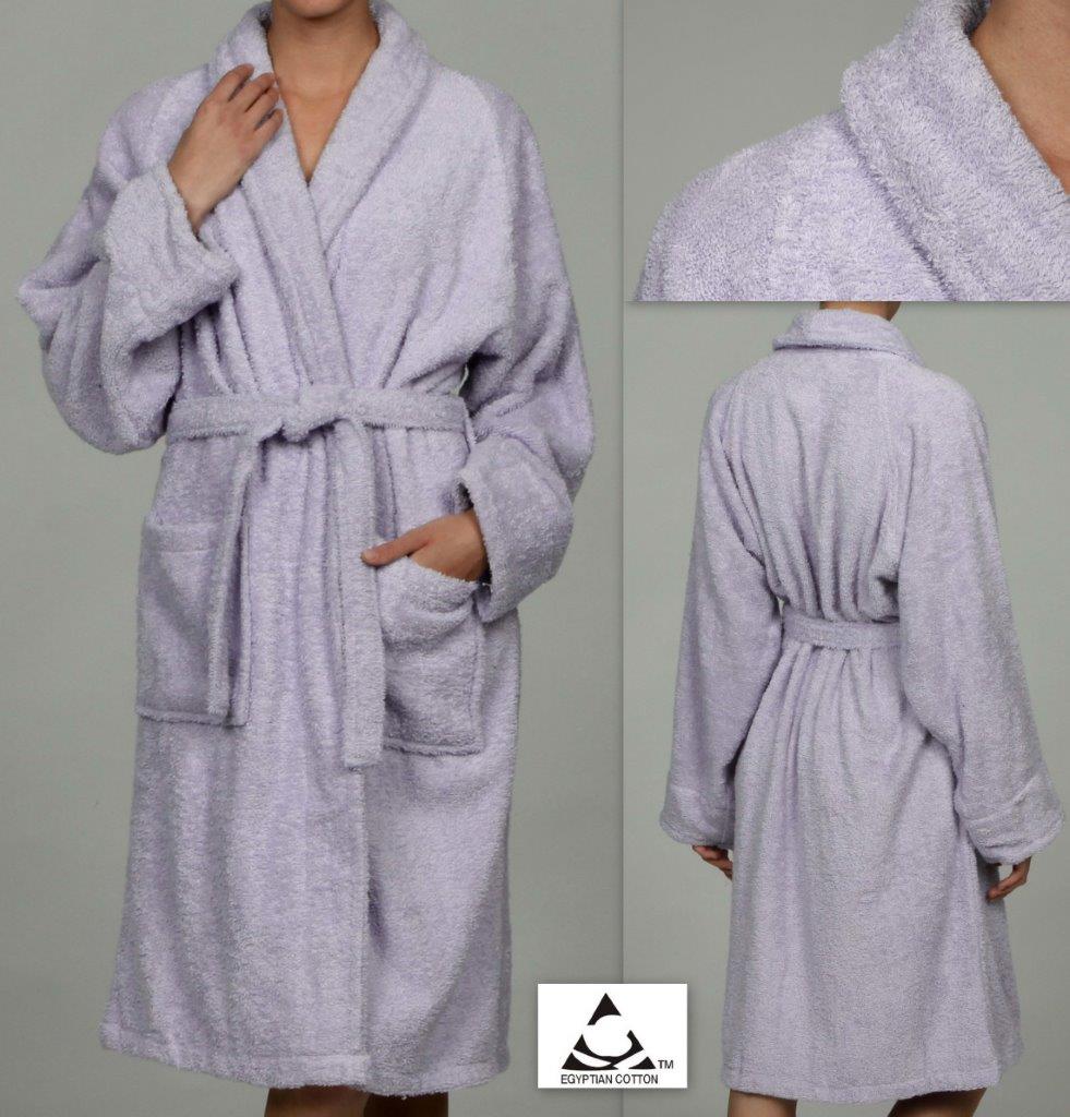 Cotton Ultra Soft Terry Adult Unisex Lightweight Luxury Bathrobe - Blue Nile Mills