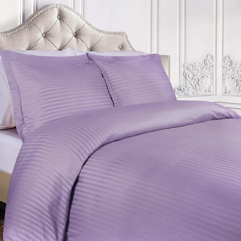 Egyptian Cotton 300 Thread Count Striped Duvet Cover Set - Blue Nile Mills