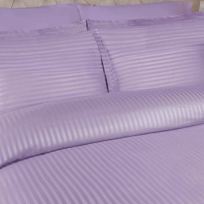 Egyptian Cotton 300 Thread Count Striped Duvet Cover Set - Blue Nile Mills