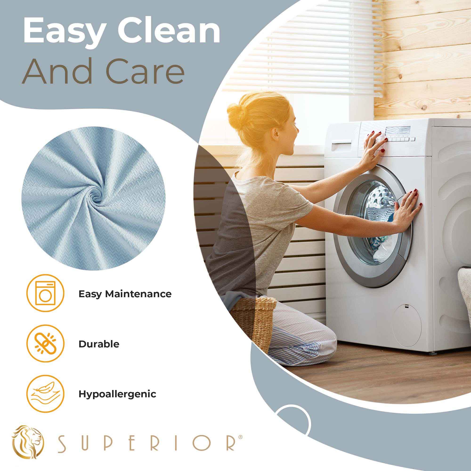 Nobel Cotton Textured Chevron Lightweight Woven Blanket - Blue Nile Mills