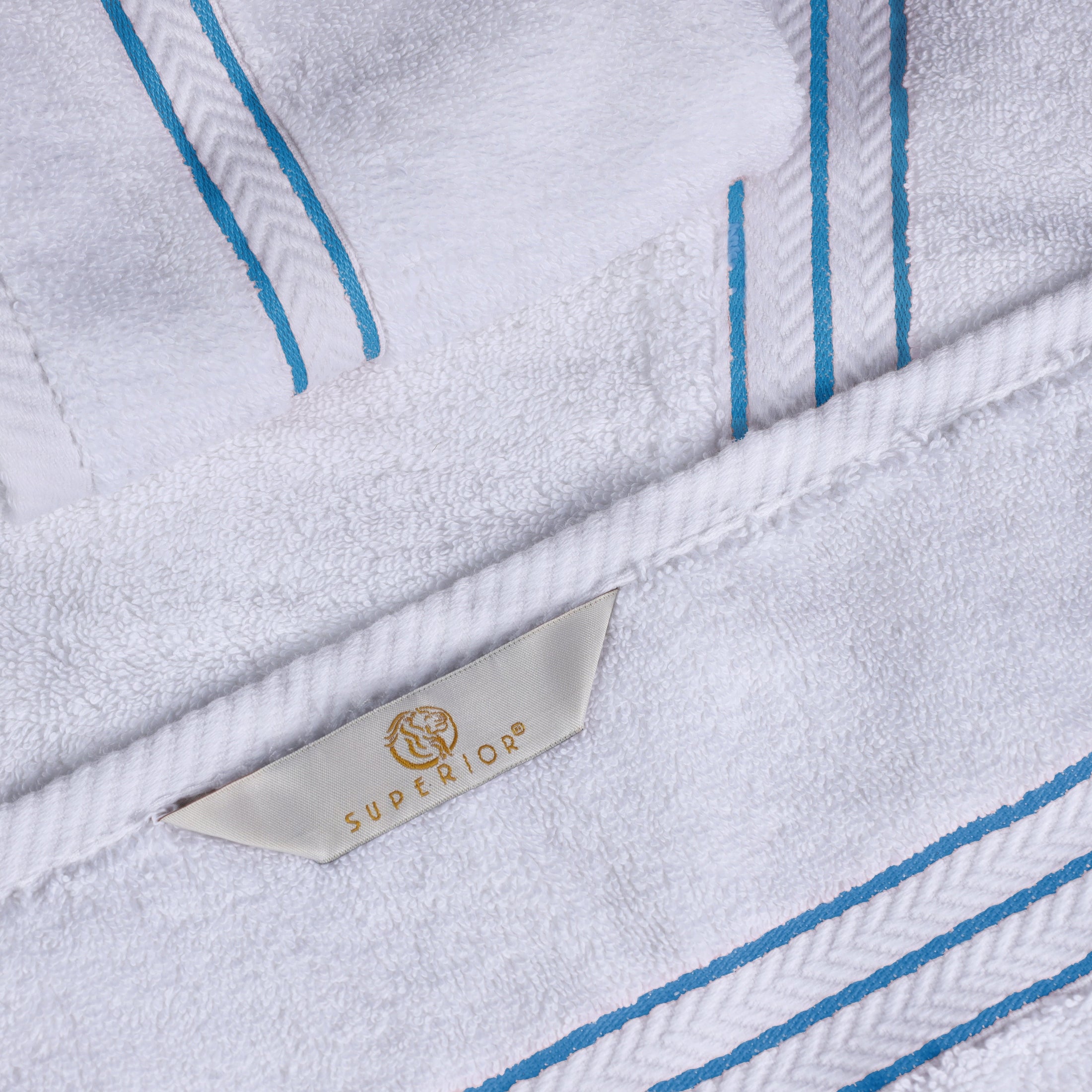 Turkish Cotton Ultra-Plush Solid 6 Piece Highly Absorbent Hand Towel Set - Blue Nile Mills