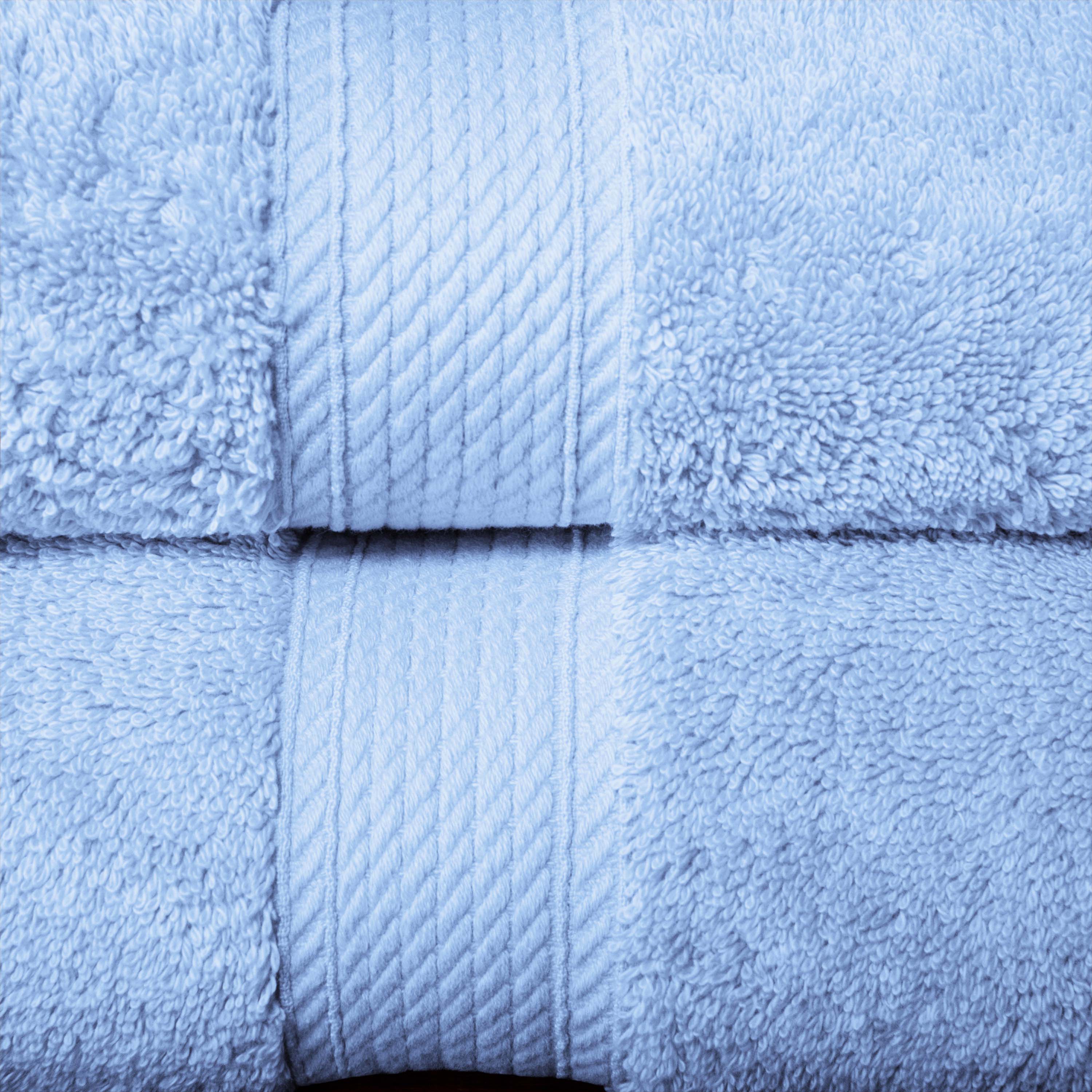 Egyptian Cotton Pile Plush Heavyweight Luxury Soft Face Towel Set of 6 - Blue Nile Mills