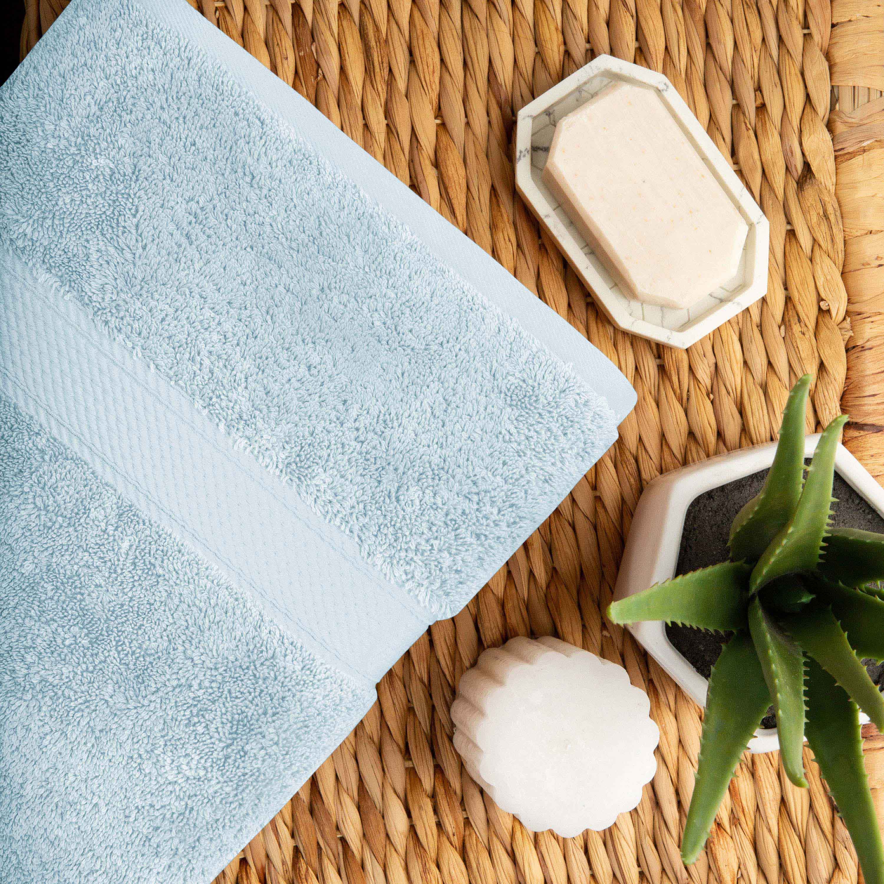 Egyptian Cotton Pile Plush Heavyweight Luxury Soft Bath Sheet Set of 2 - Blue Nile Mills