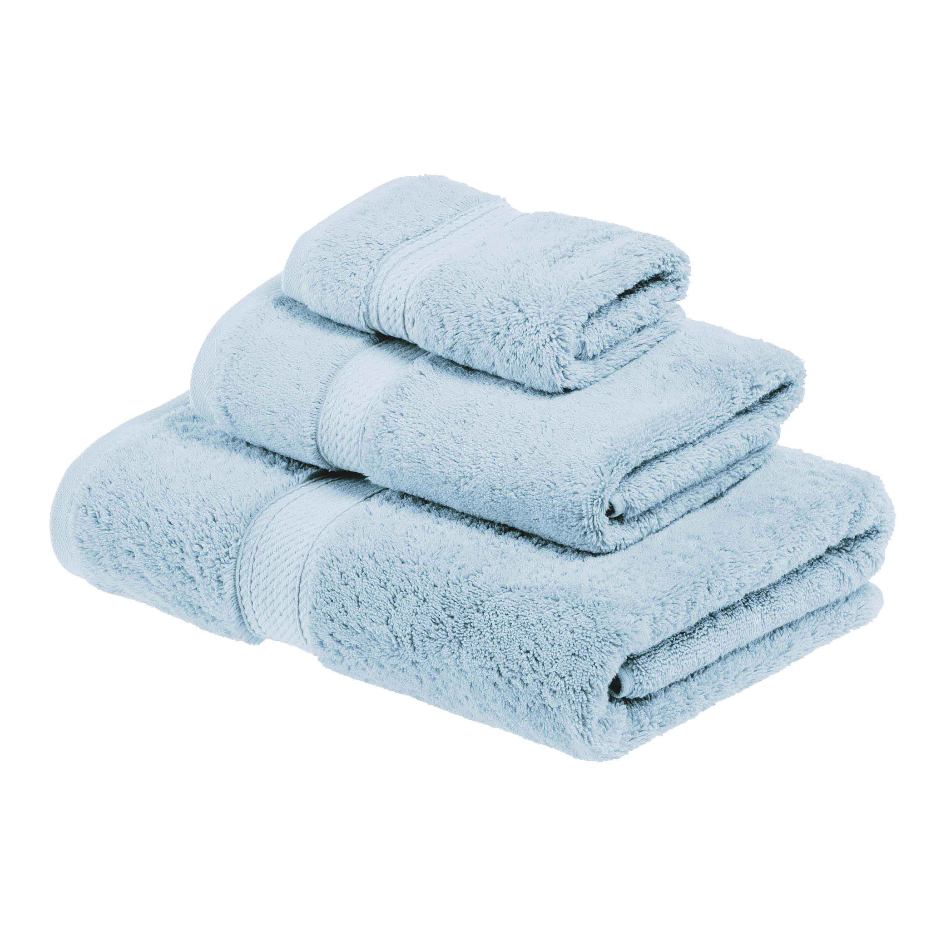Egyptian Cotton Pile Plush Heavyweight Luxury Soft 3-Piece Towel Set - Blue Nile Mills