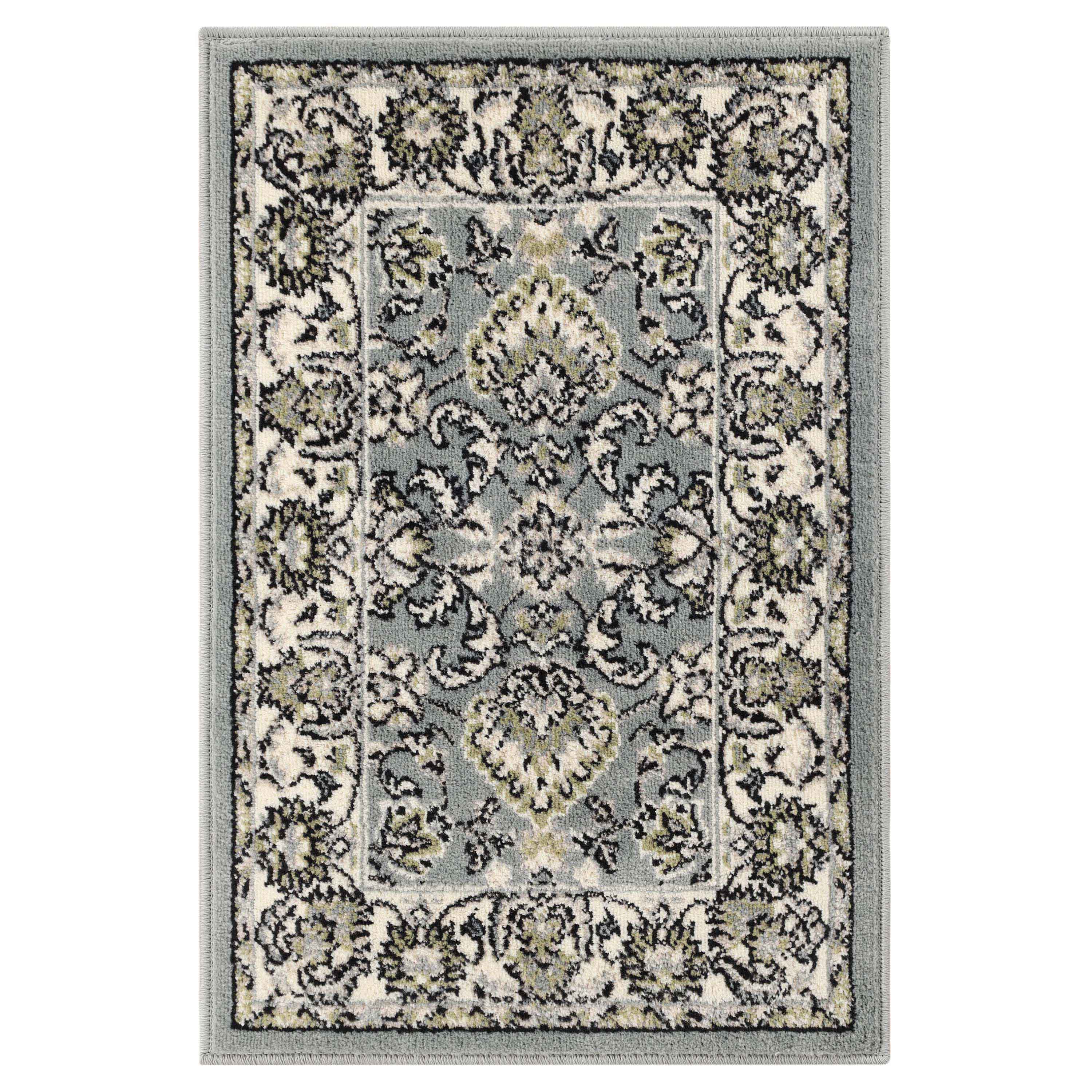 Lille Elegant Floral Indoor Area Rug Or Runner Rug - Blue Nile Mills