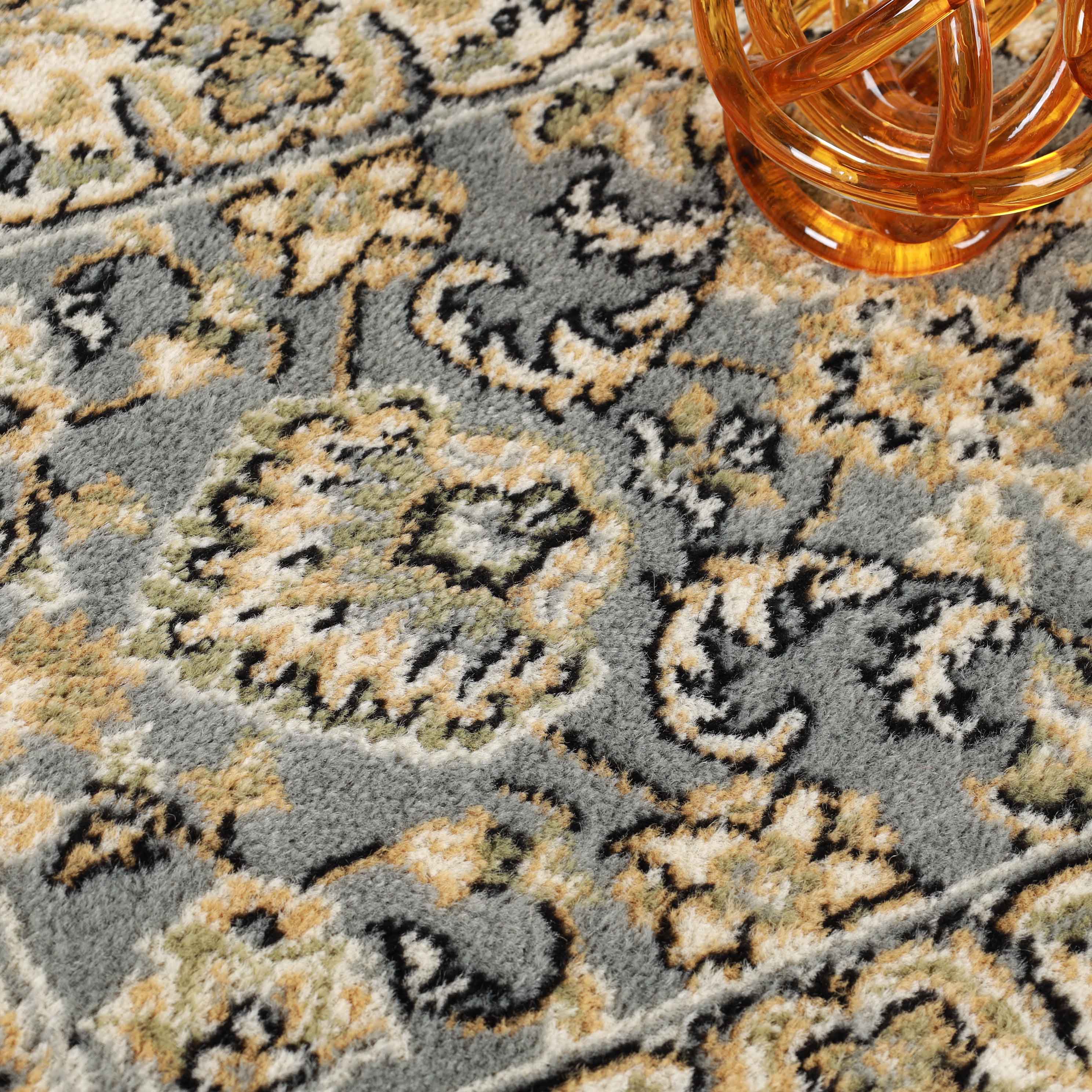 Lille Elegant Floral Indoor Area Rug Or Runner Rug - Blue Nile Mills