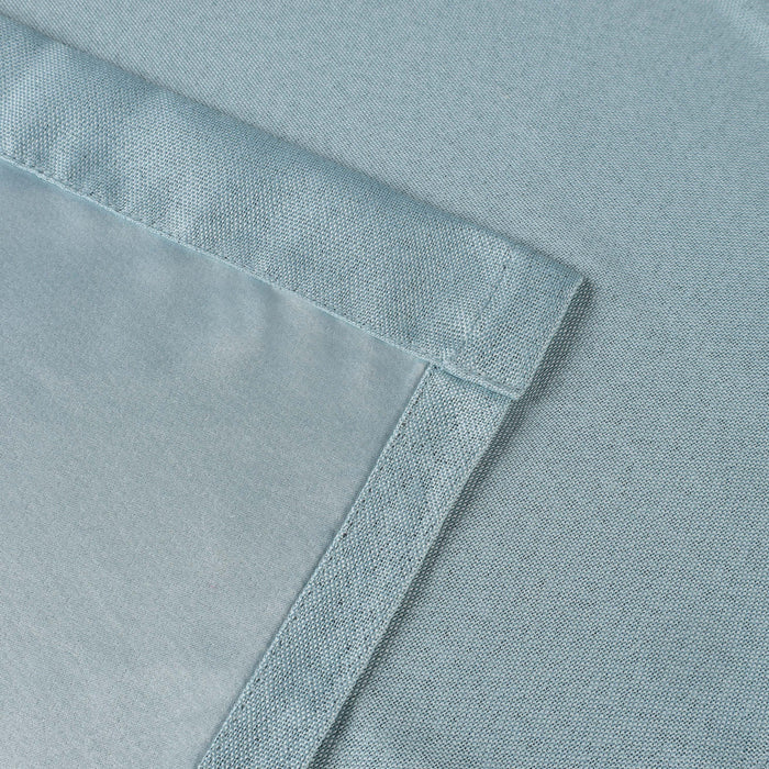 Linen Washable Room Darkening Blackout Curtains, Set of 2 Panels - Blue Nile Mills