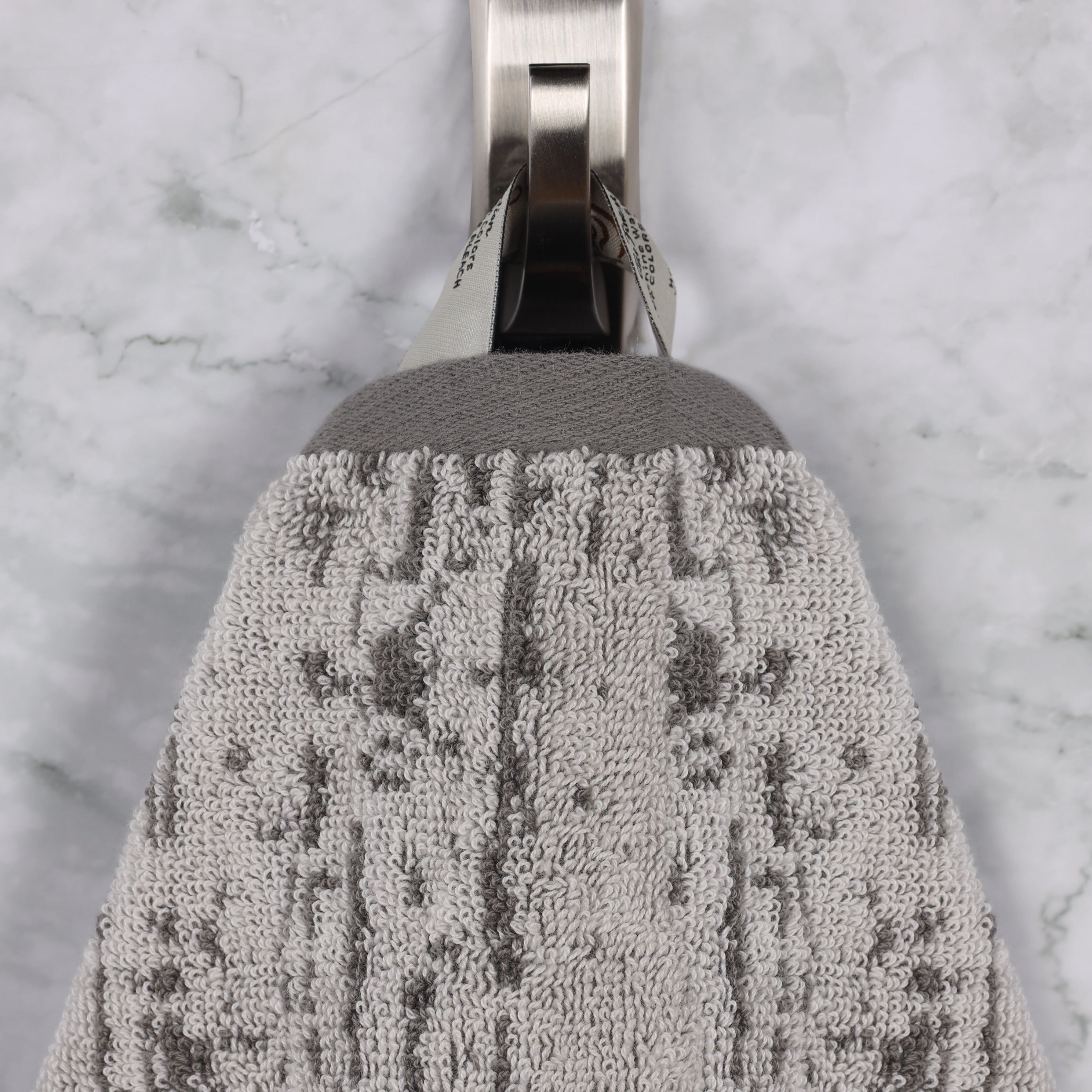 Lodie Cotton Plush Jacquard Solid and Two-Toned Bath Towel Set of 4 - Blue Nile Mills