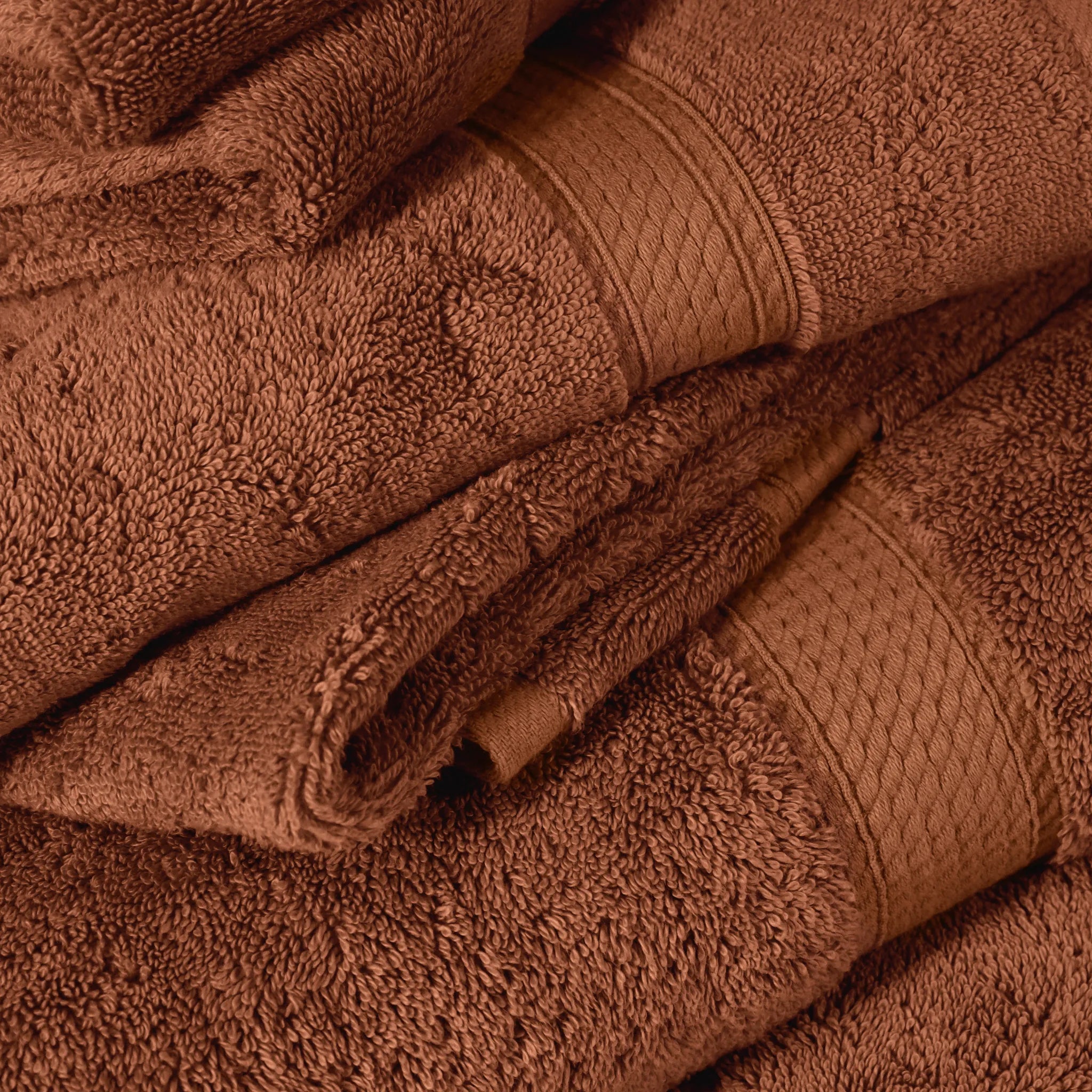 Egyptian Cotton Pile Plush Heavyweight Soft 4 Piece Bath Towel Set