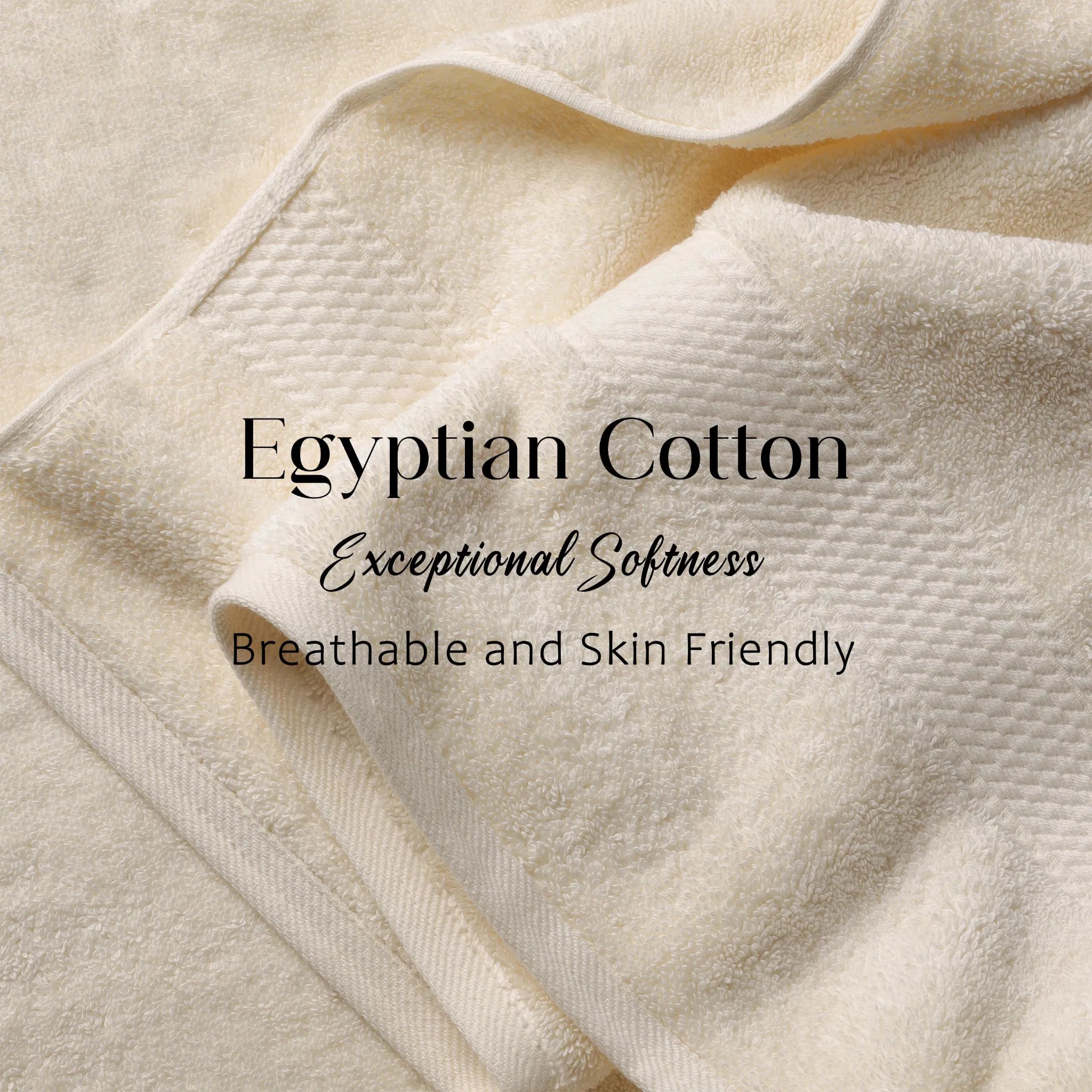 Egyptian Cotton Pile Plush Heavyweight Soft 4 Piece Bath Towel Set