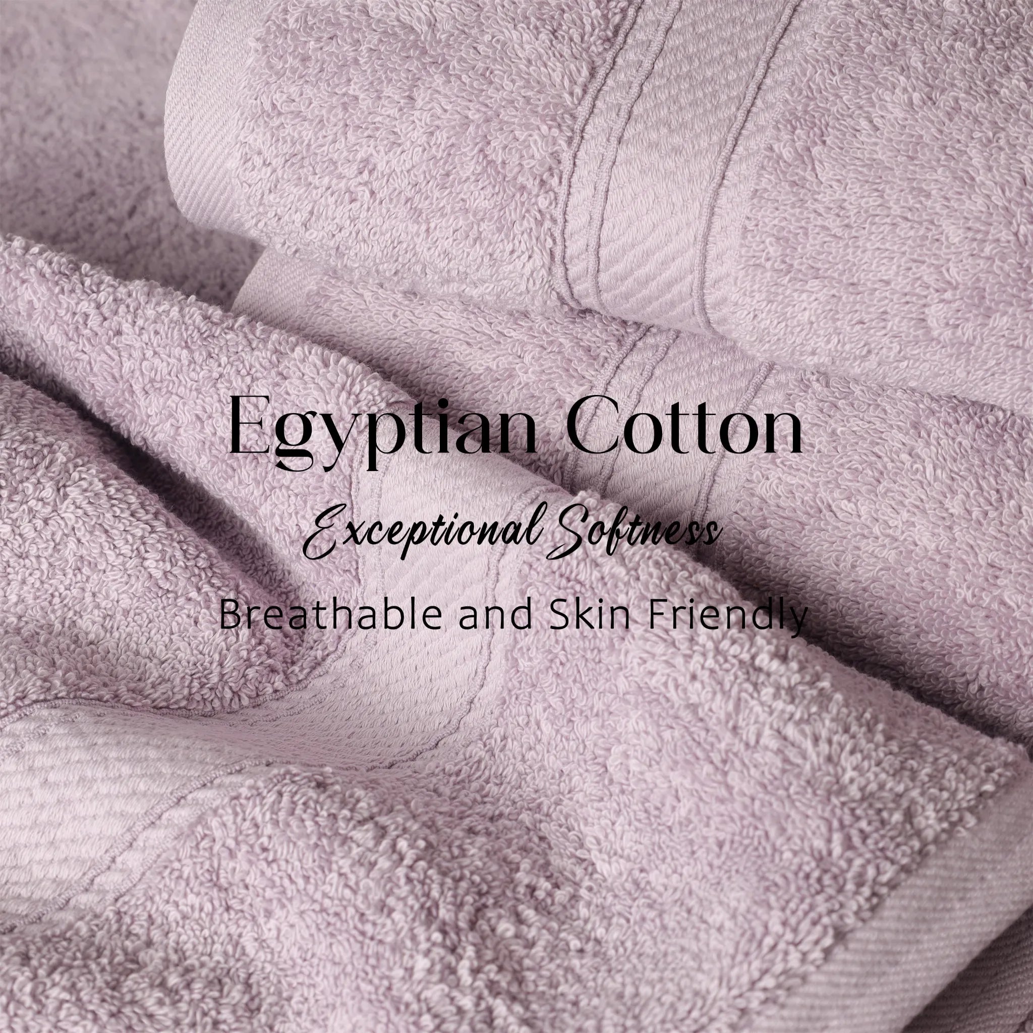 Egyptian Cotton Pile Plush Heavyweight Soft 4 Piece Bath Towel Set
