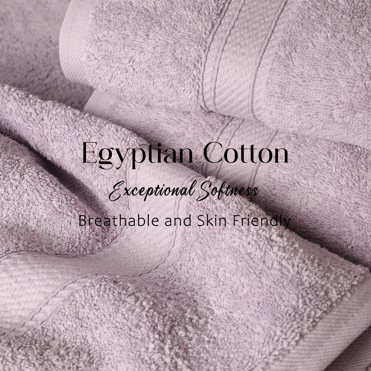 Egyptian Cotton Pile Plush Heavyweight Soft 4 Piece Bath Towel Set